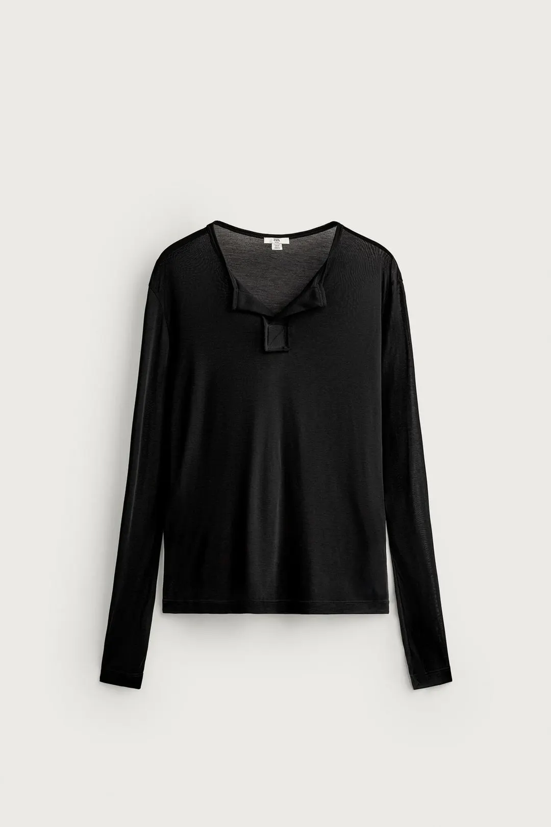 Футболка струящаяся с воротом хенли, Zara