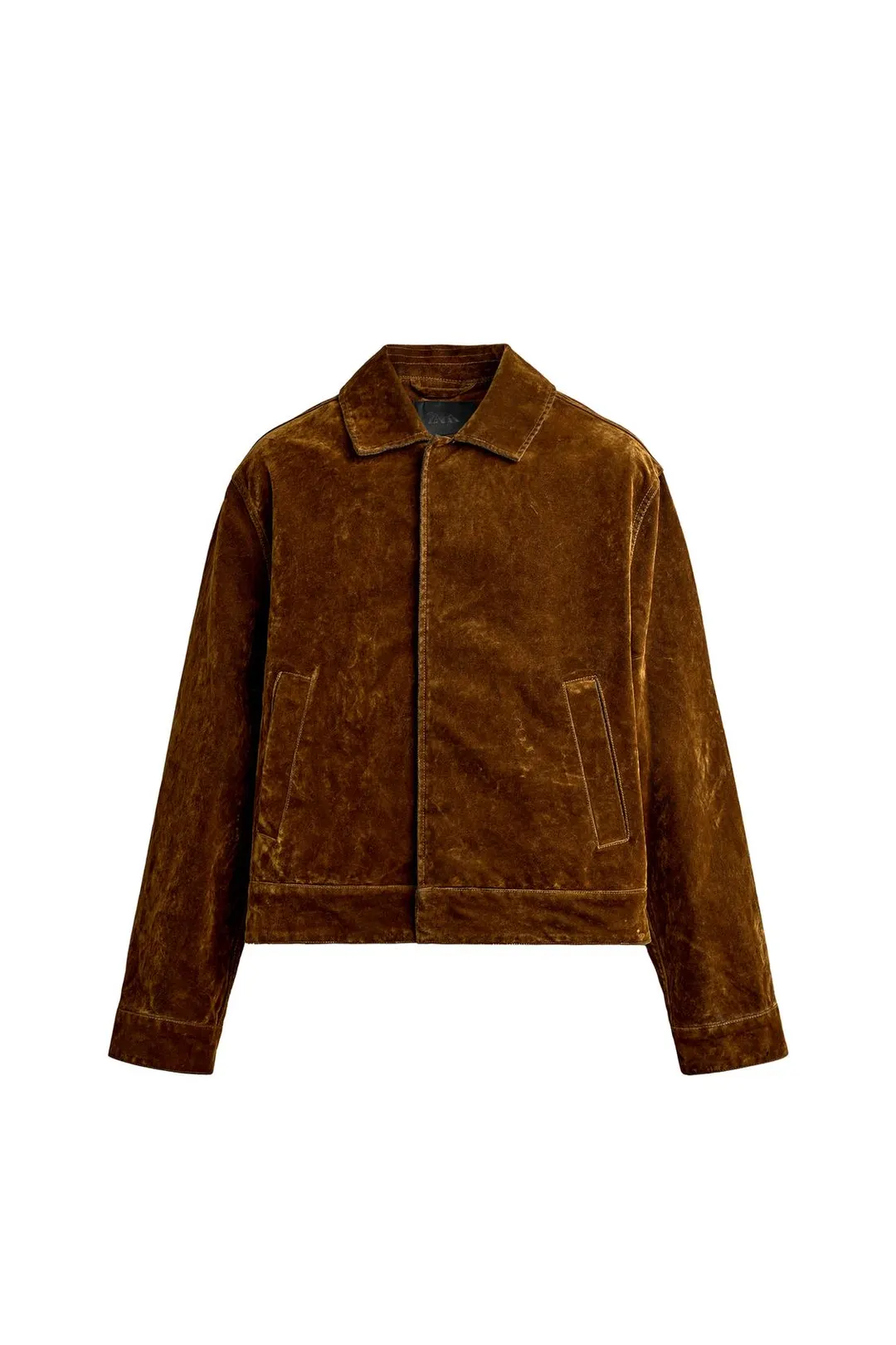 Укороченная куртка с флоковым покрытием, Zara