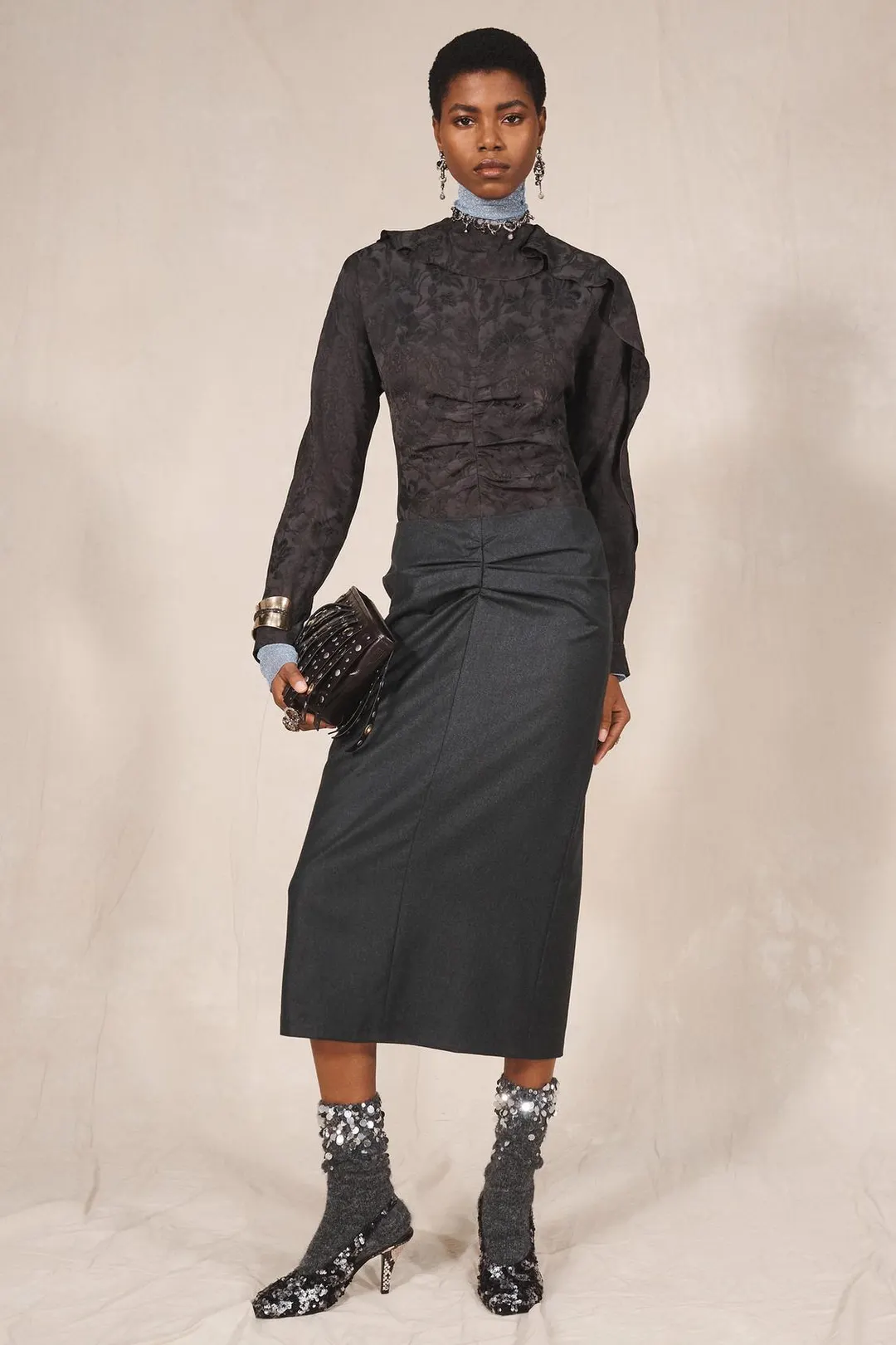 Комбинированное жаккардовое платье Limited Edition, Zara