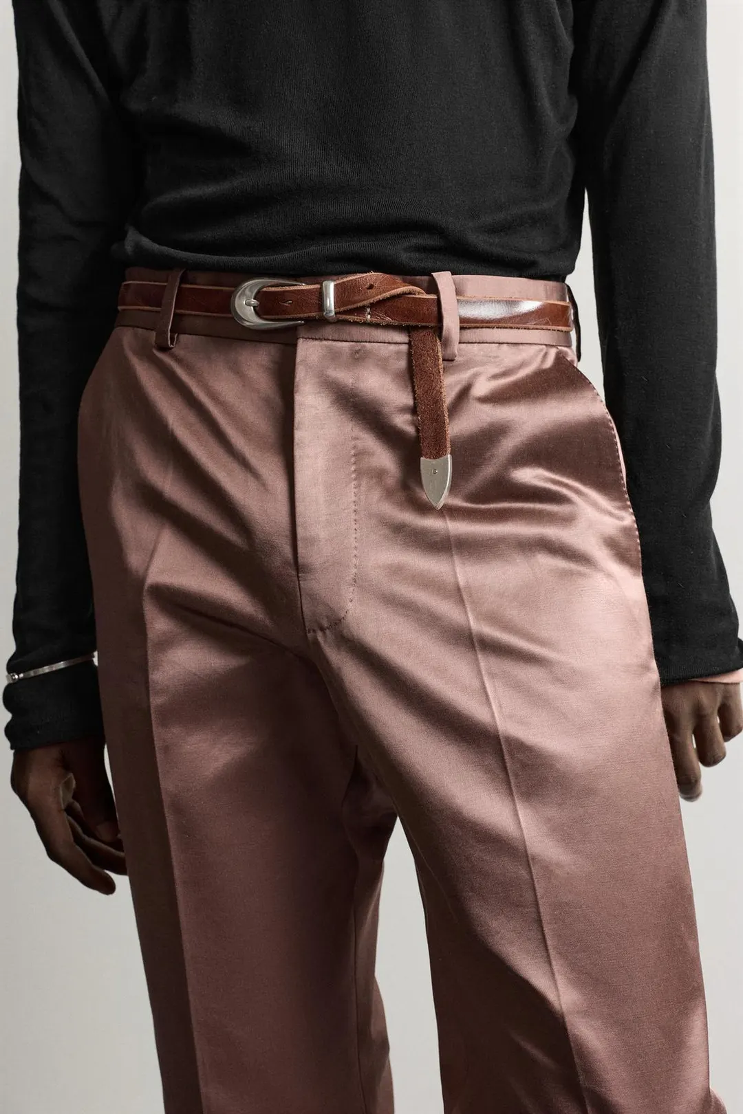 Атласные брюки прямого кроя, Zara