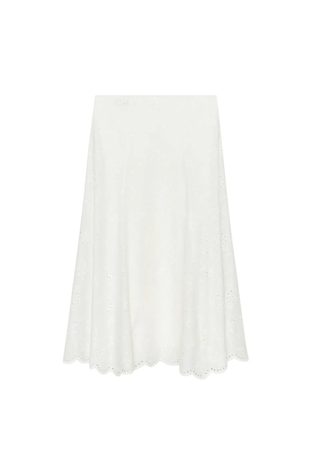 Юбка миди с ажурной вышивкой, Zara