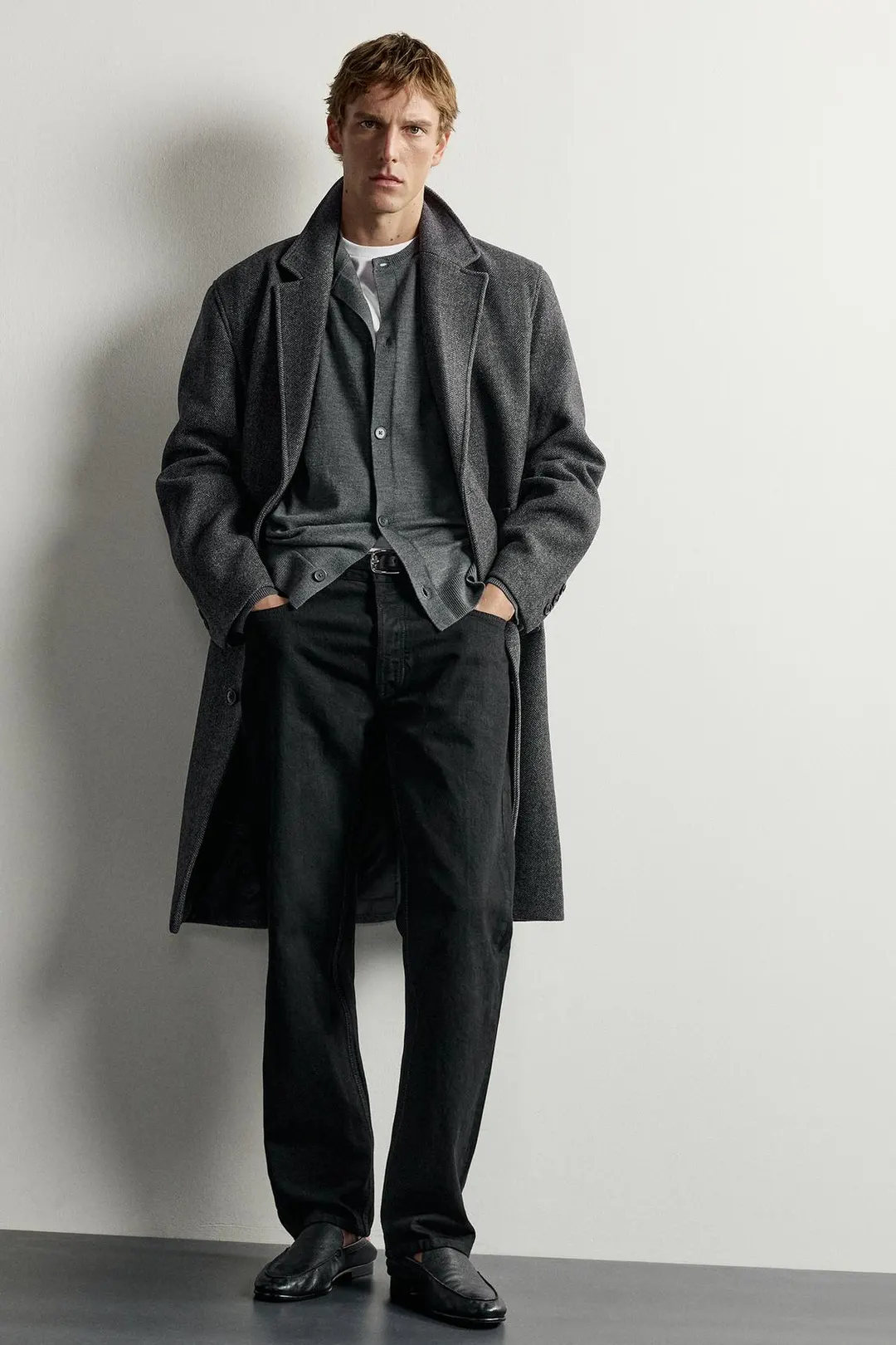 Пальто свободного кроя из смесовой шерсти, Zara