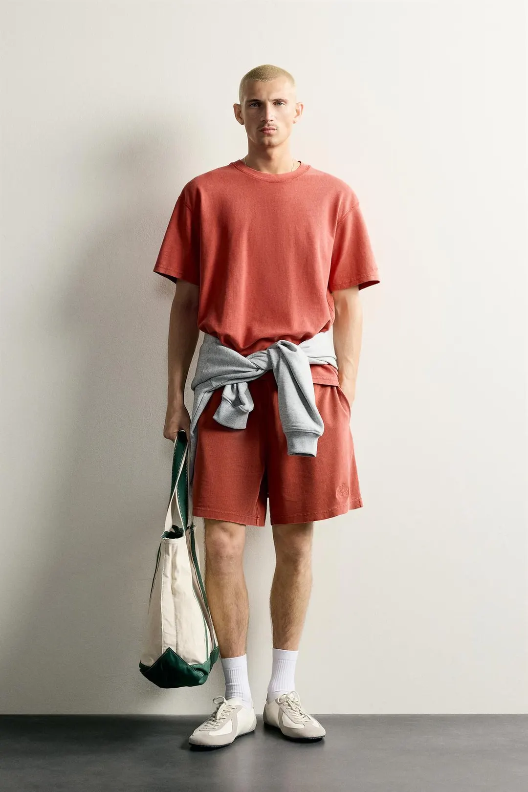 Футболка вафельной вязки с эффектом стирки, Zara