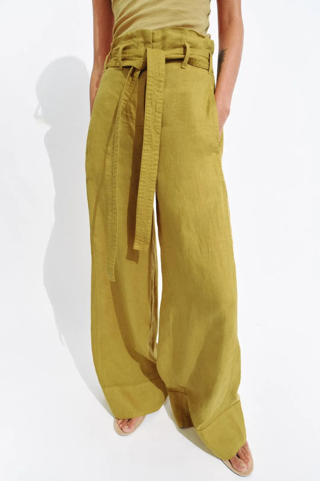 Брюки из 100% льна ZW Collection, Zara