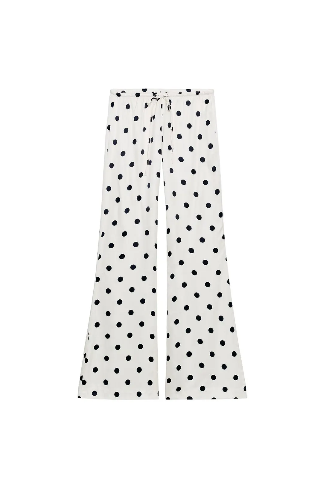 Брюки атласные в горошек на кулиске, Zara