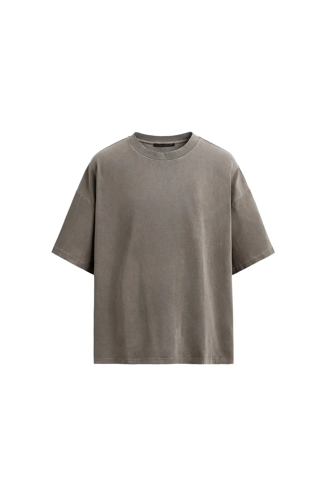 Базовая футболка свободного кроя с эффектом стирки, Zara