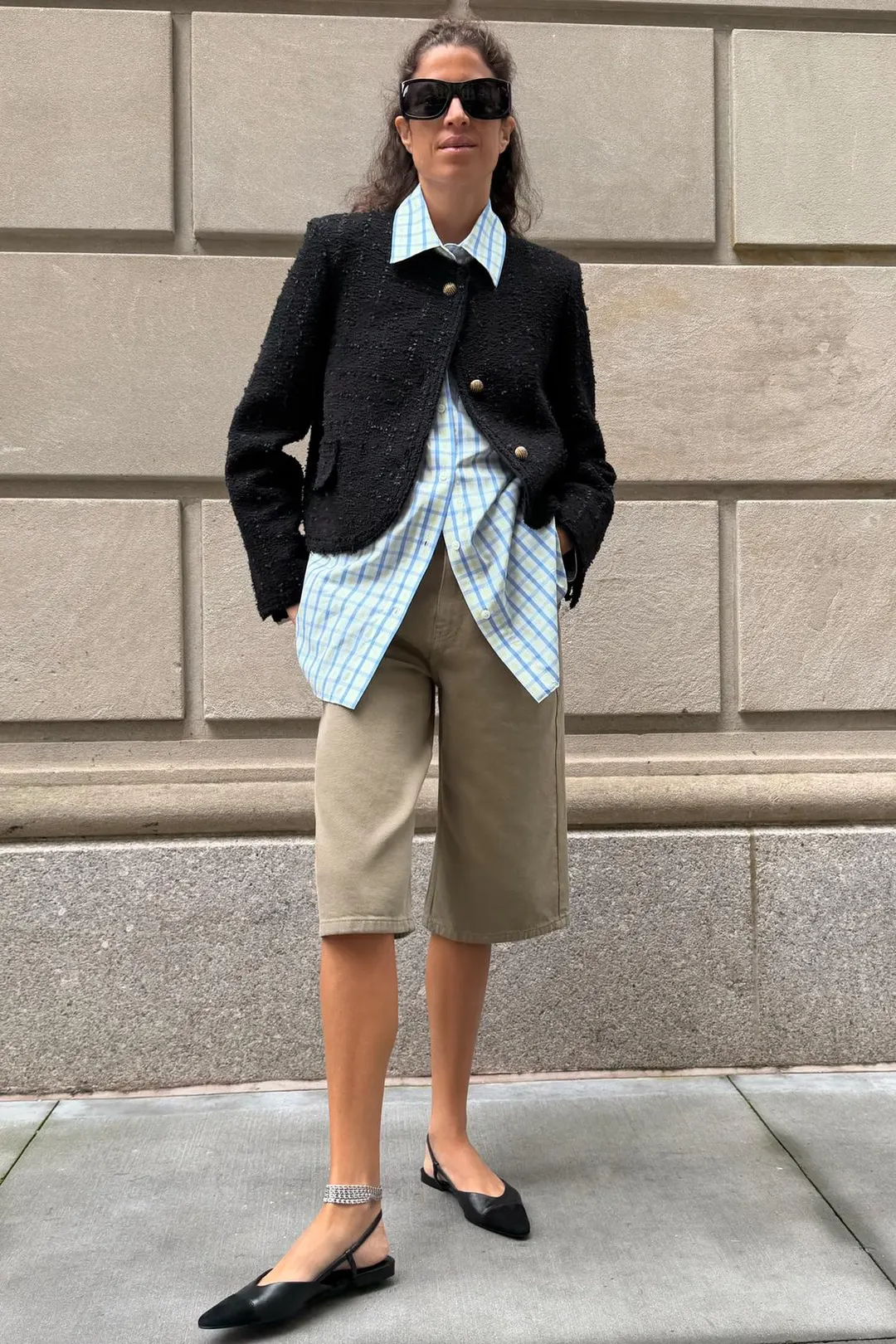Джинсовые бермуды ZW Collection со средней посадкой, Zara