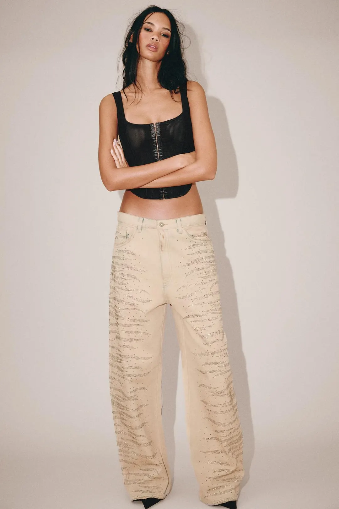 Топ из тюля в корсетном стиле, Zara