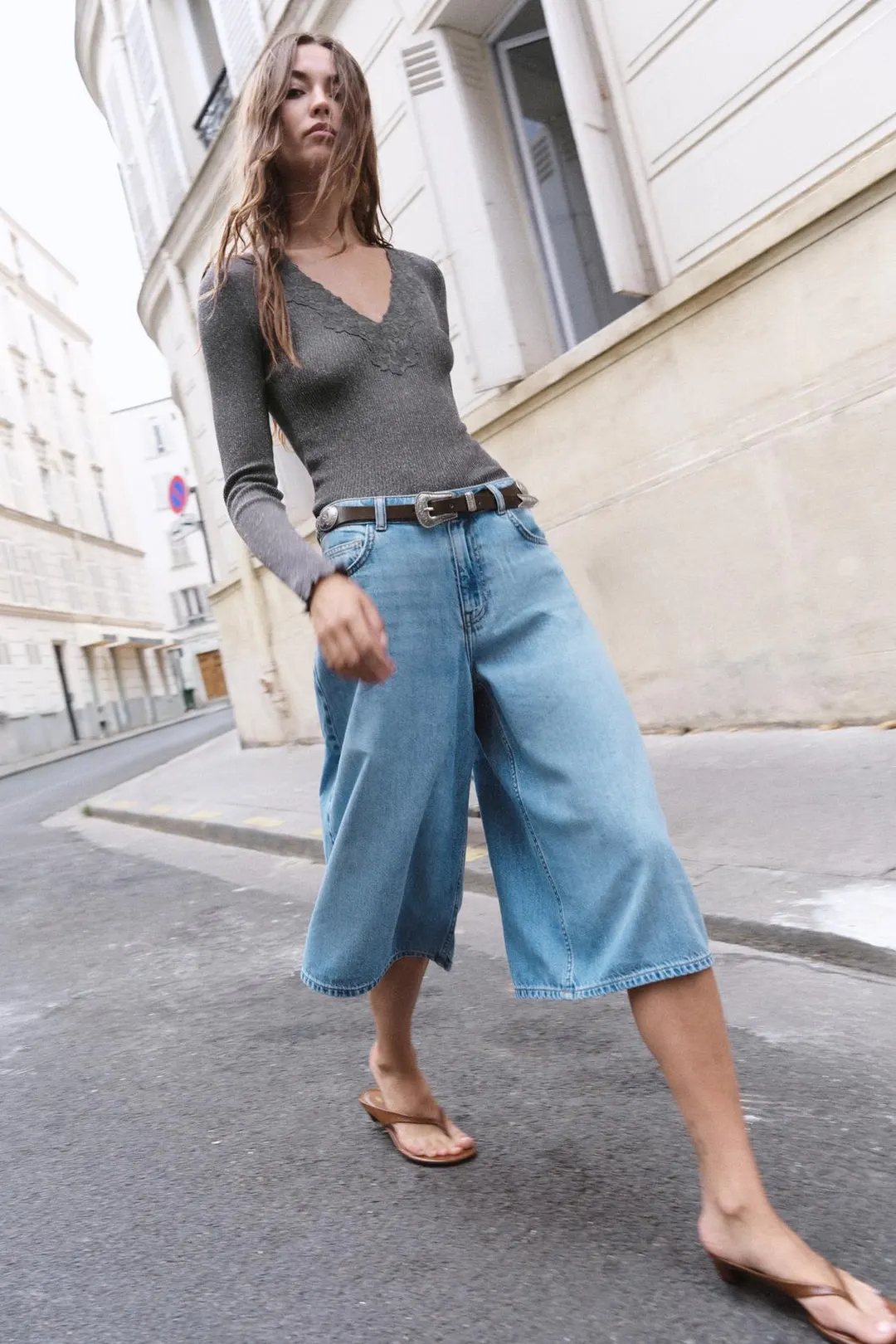 Топ кружевной с металлизированной нитью, Zara