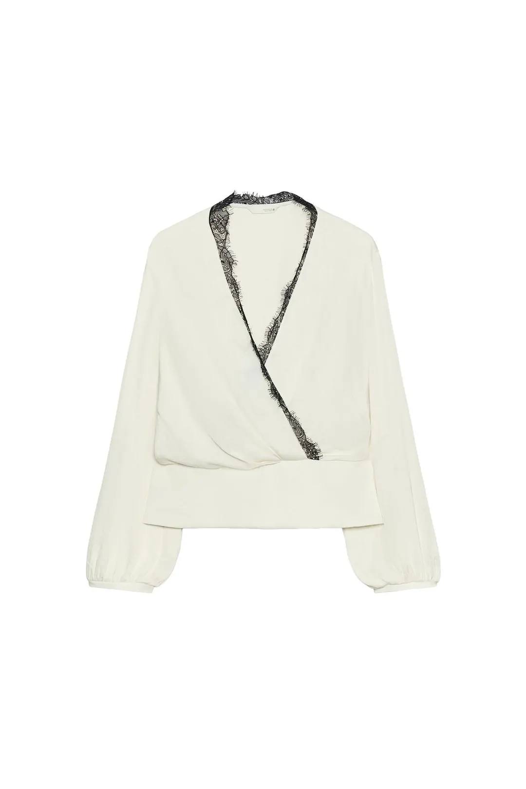 Блузка из атласа с кружевом, Zara