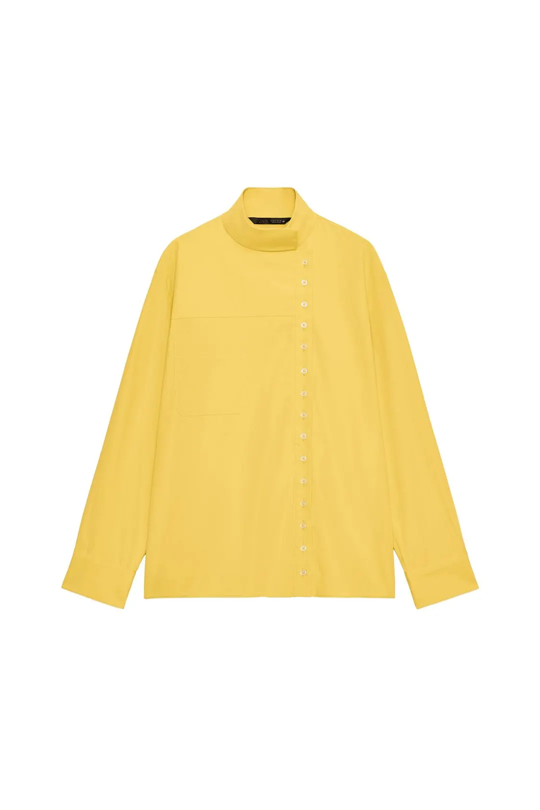 Двубортная рубашка из поплина ZW Collection, Zara