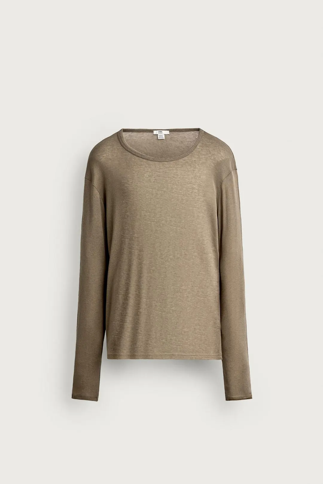 Футболка свободного кроя из лиоцелла и шерсти, Zara