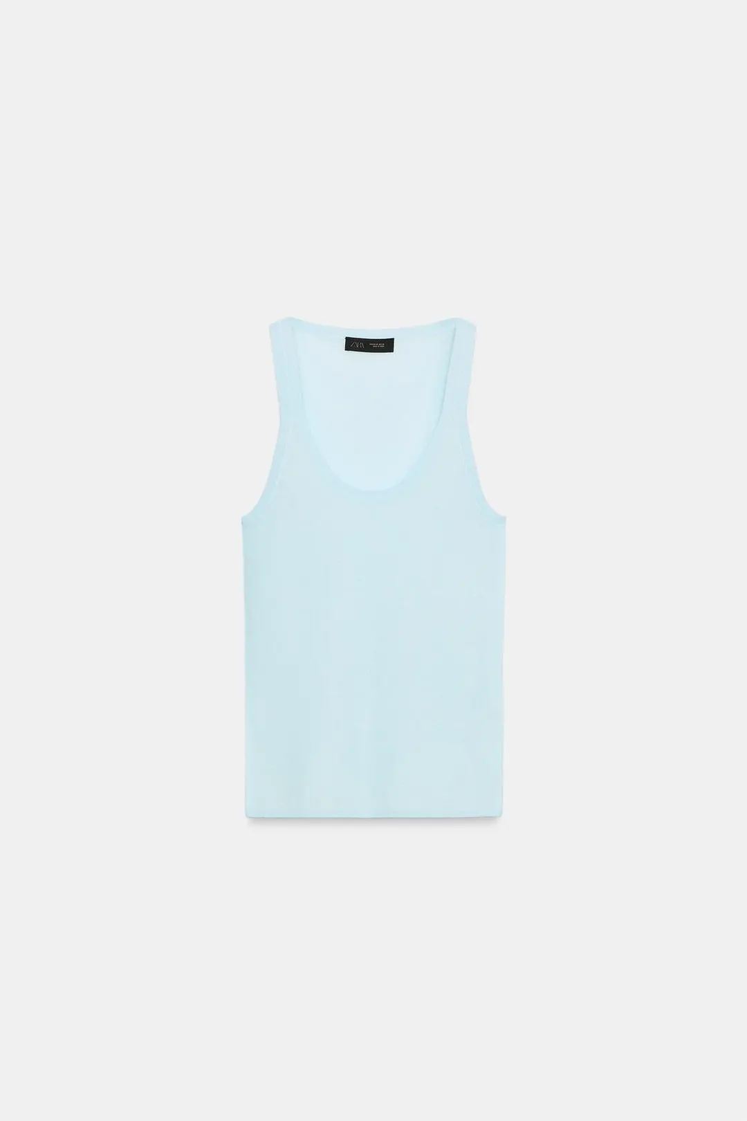 Топ без рукавов тонкой вязки, Zara
