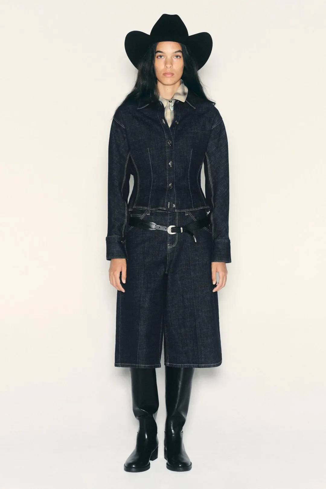 Бермуды джинсовые с высокой посадкой Z1975, Zara
