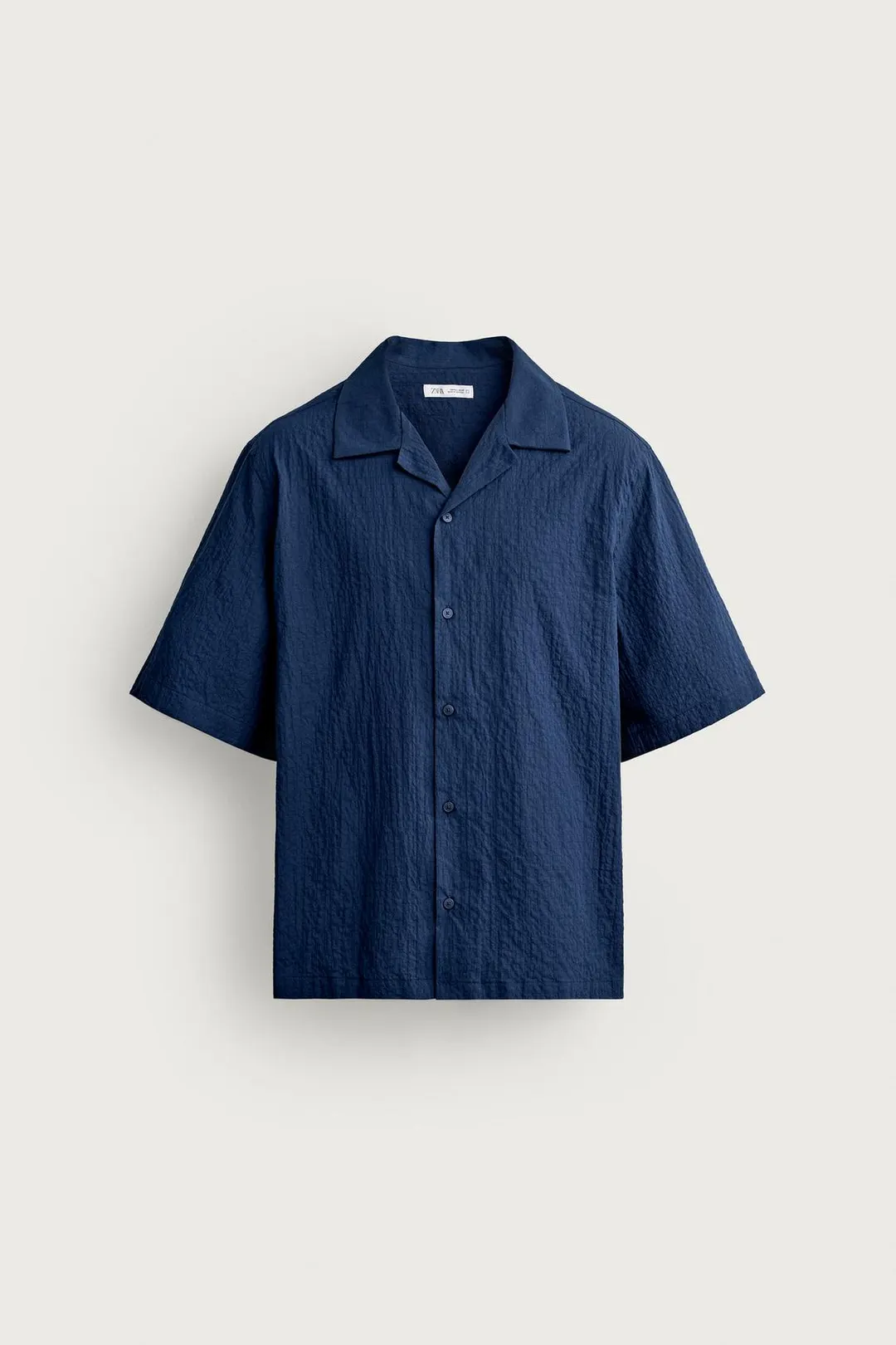 Рубашка прямого кроя из сирсакера, Zara