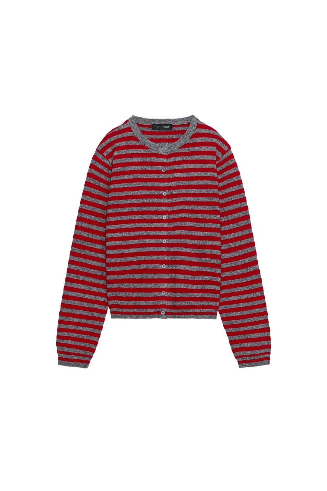 Кардиган в полоску из 100% шерсти, Zara