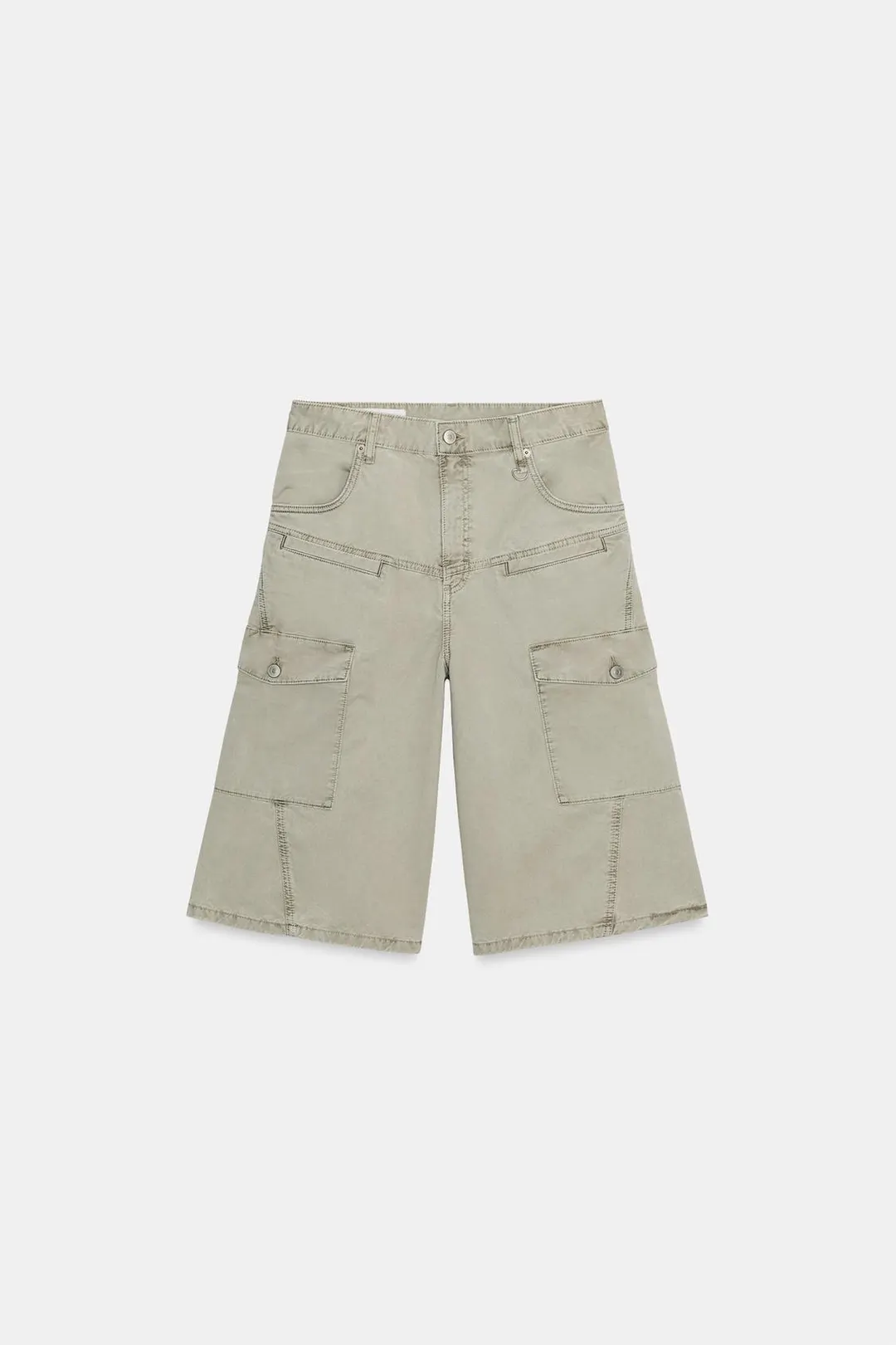 Джинсовые бермуды карго, Zara