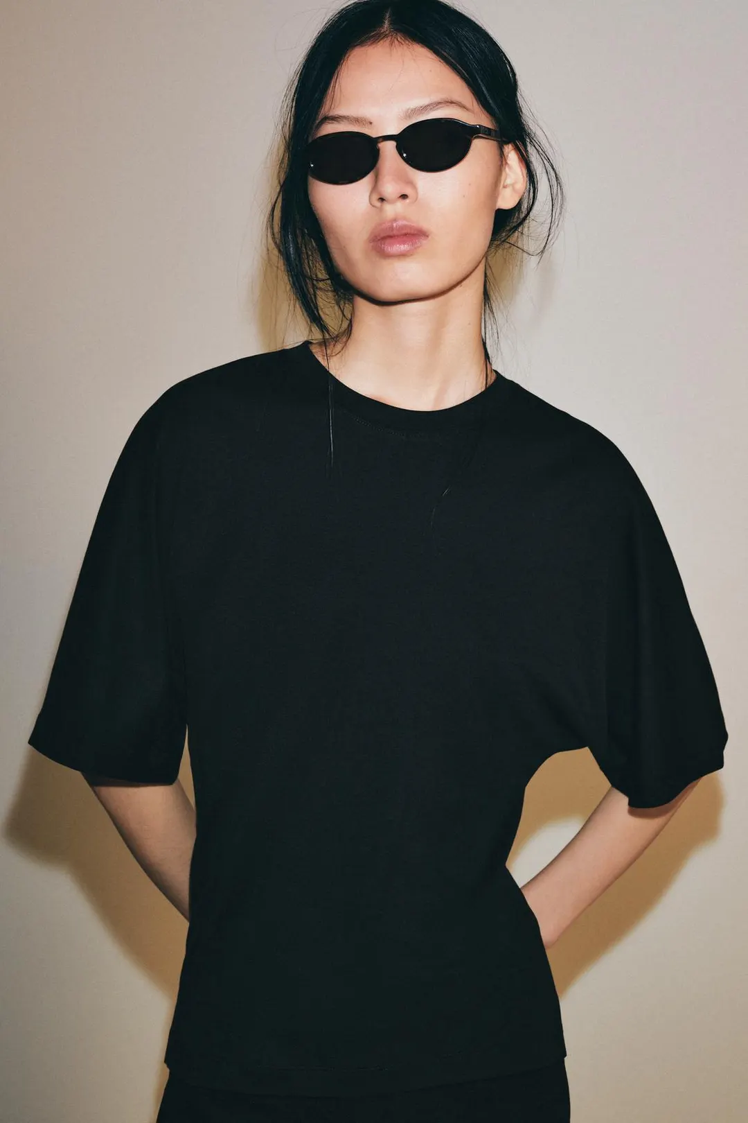 Футболка облегающего кроя из хлопка SUPIMA®, Zara