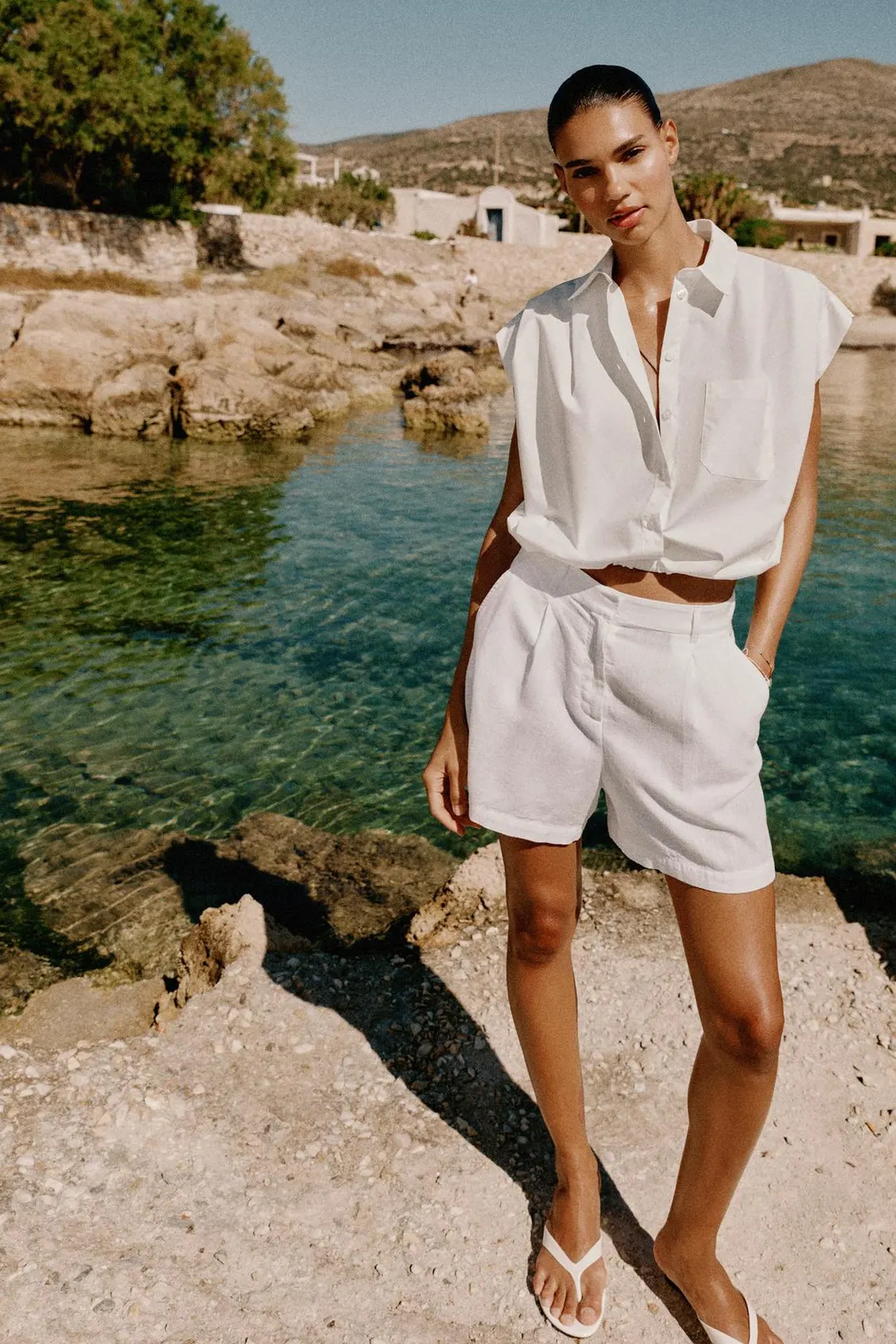 Укороченная рубашка с объемным кроем, Zara