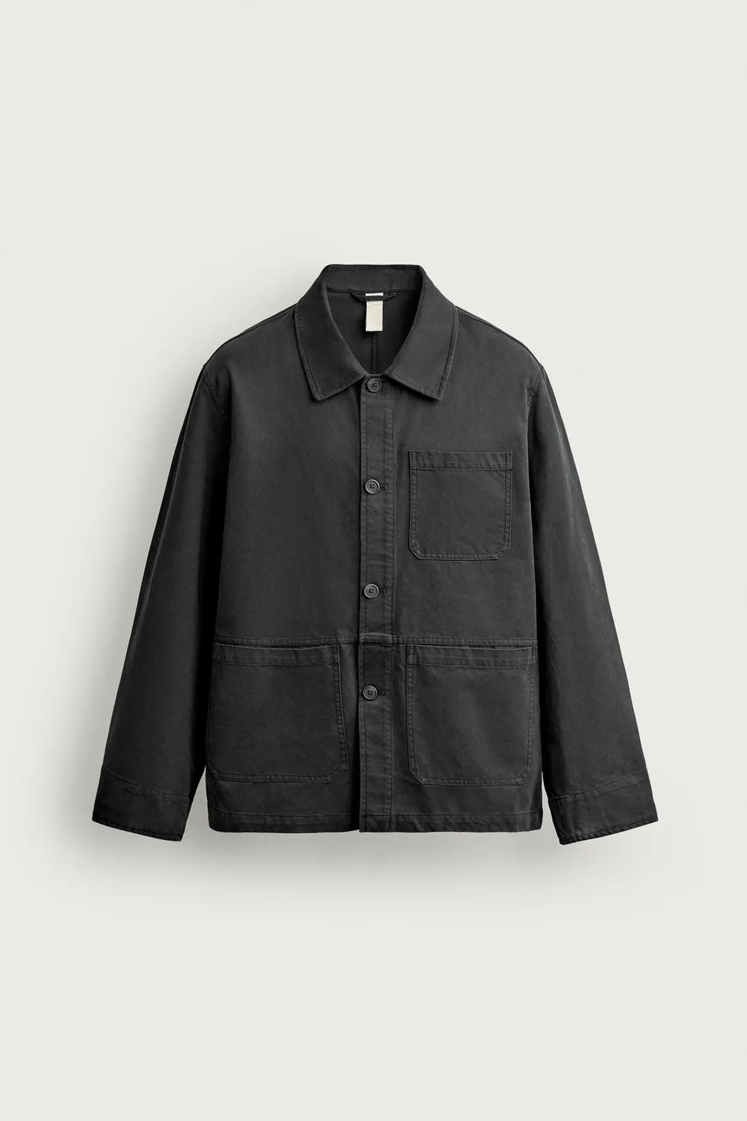 Рубашка-куртка стандартного кроя с карманами, Zara