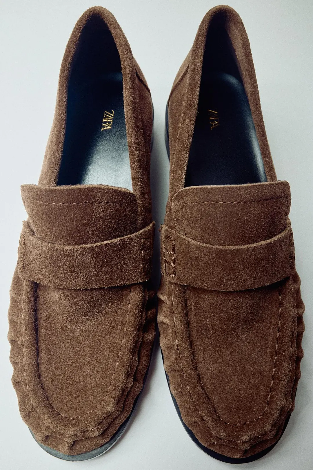 Лоферы из спилка, Zara