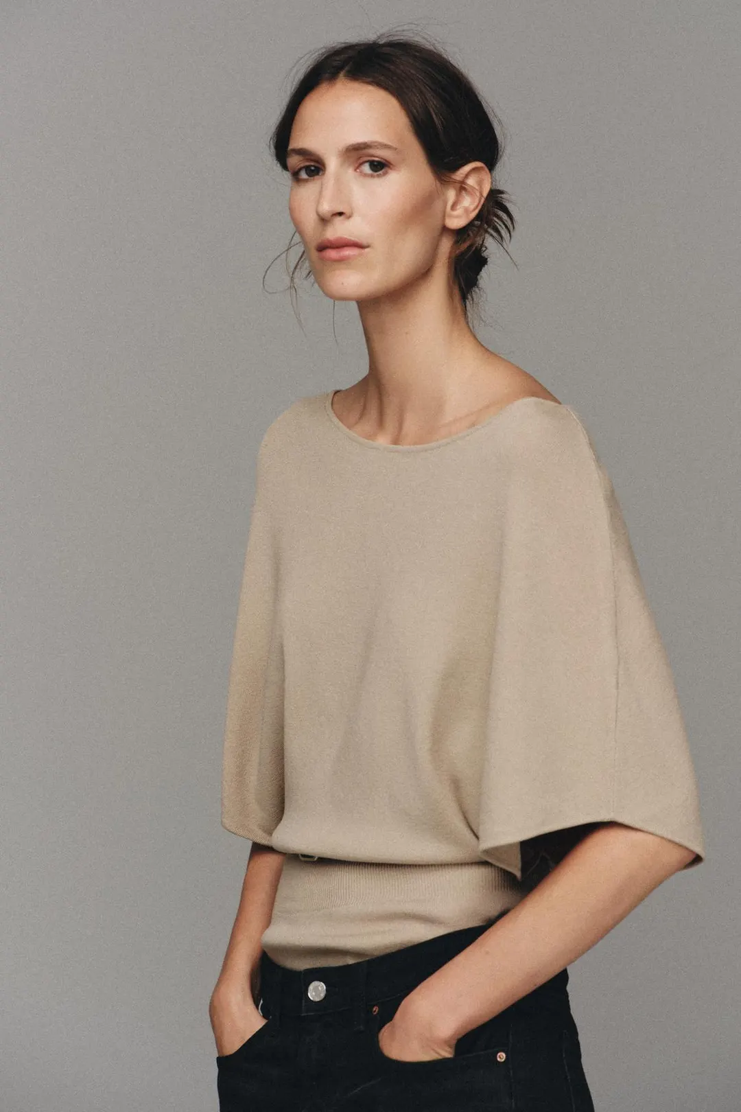 Топ вязаный с поясом, Zara
