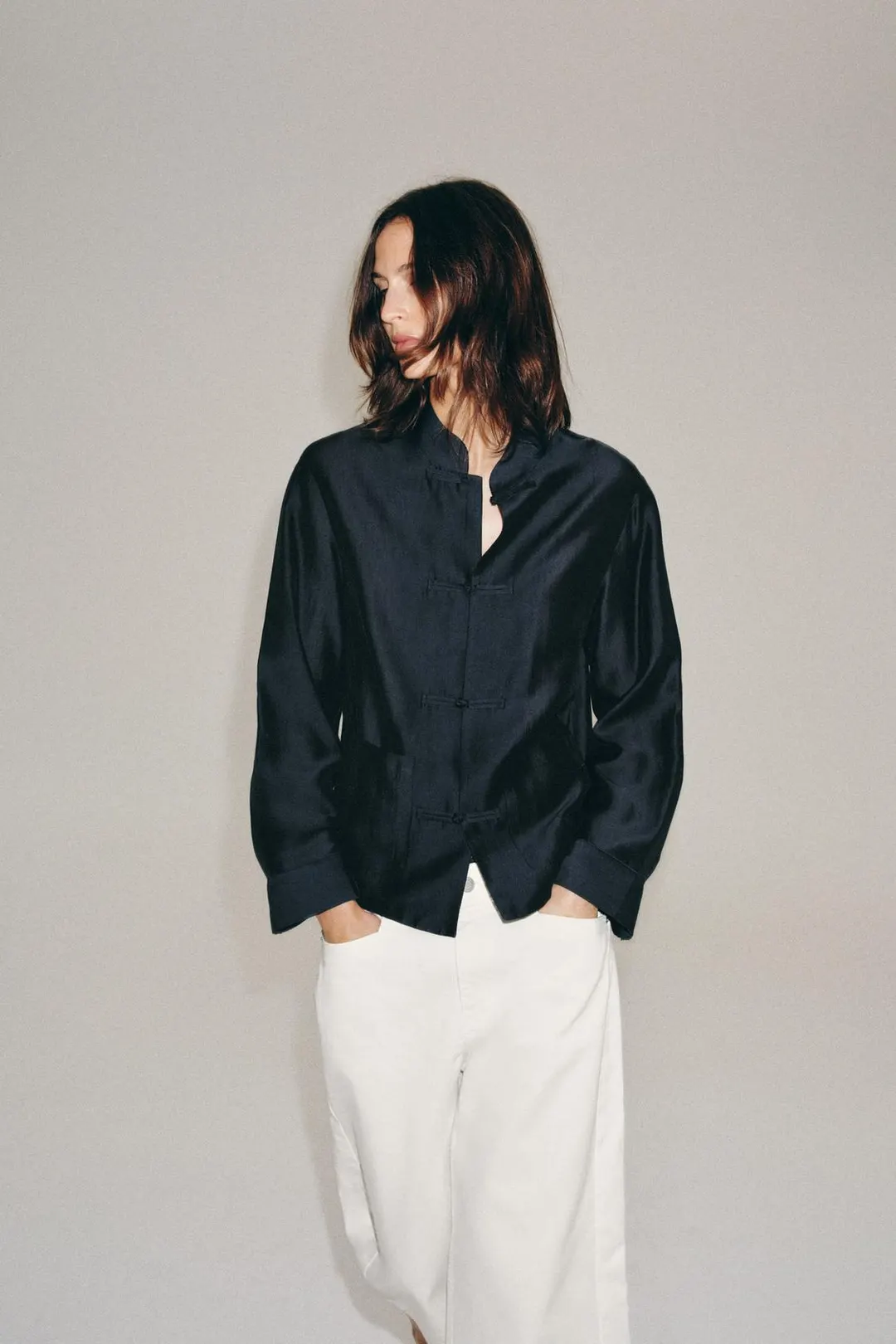 Джинсовые бермуды ZW Collection со средней посадкой, Zara