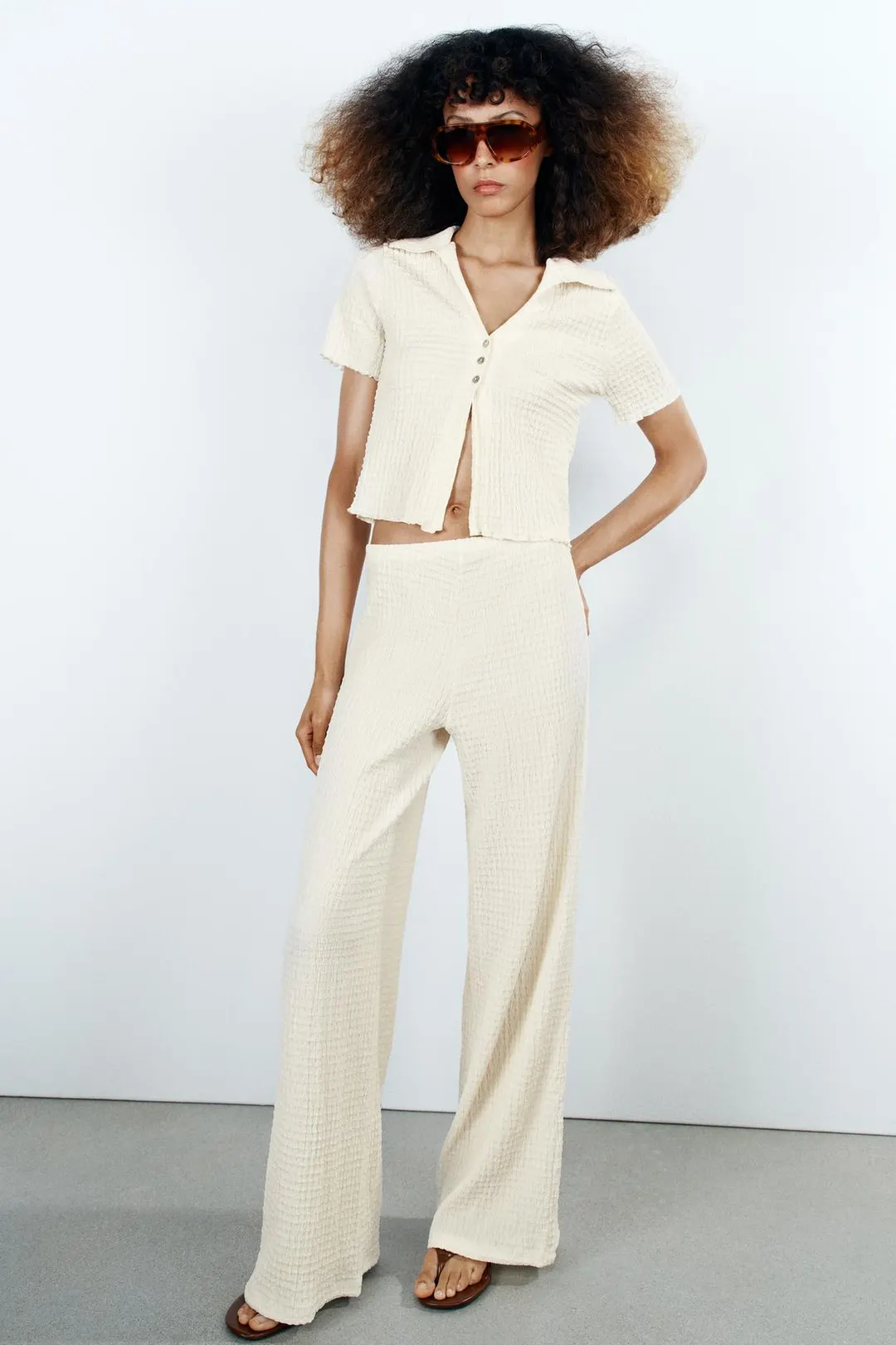 Топ укороченный фактурный, Zara