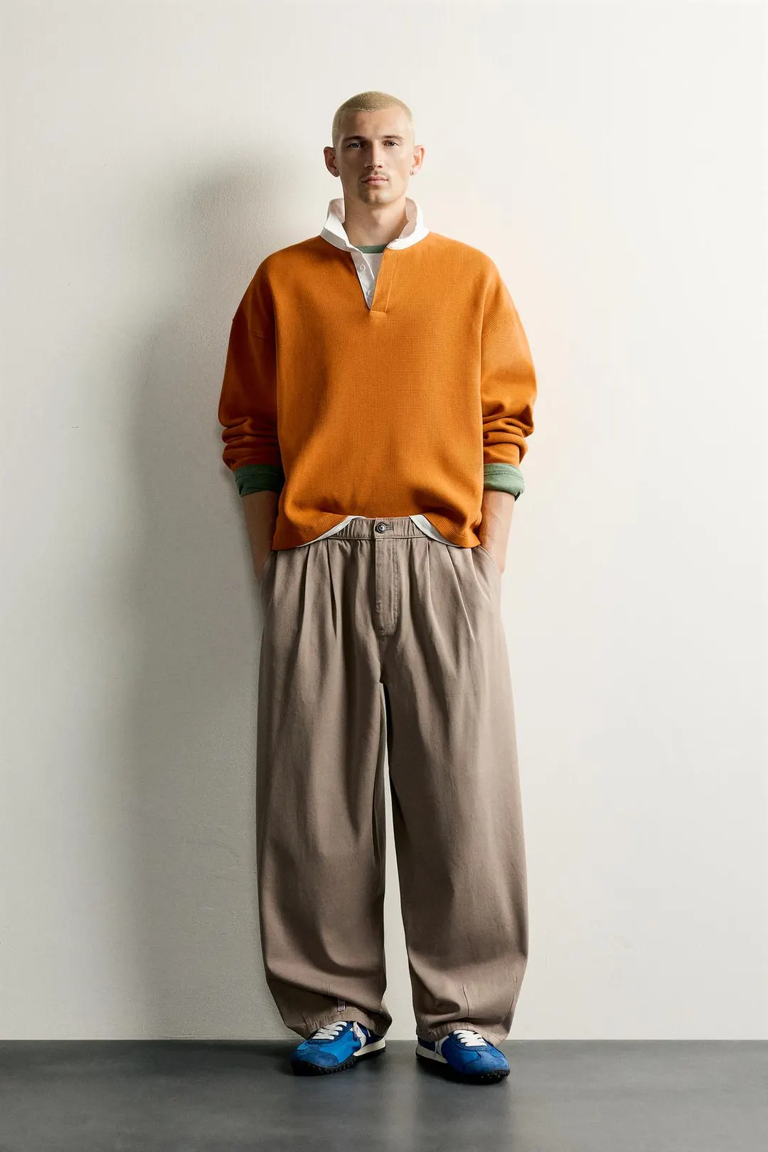 Брюки комфортные фасона баллон, Zara