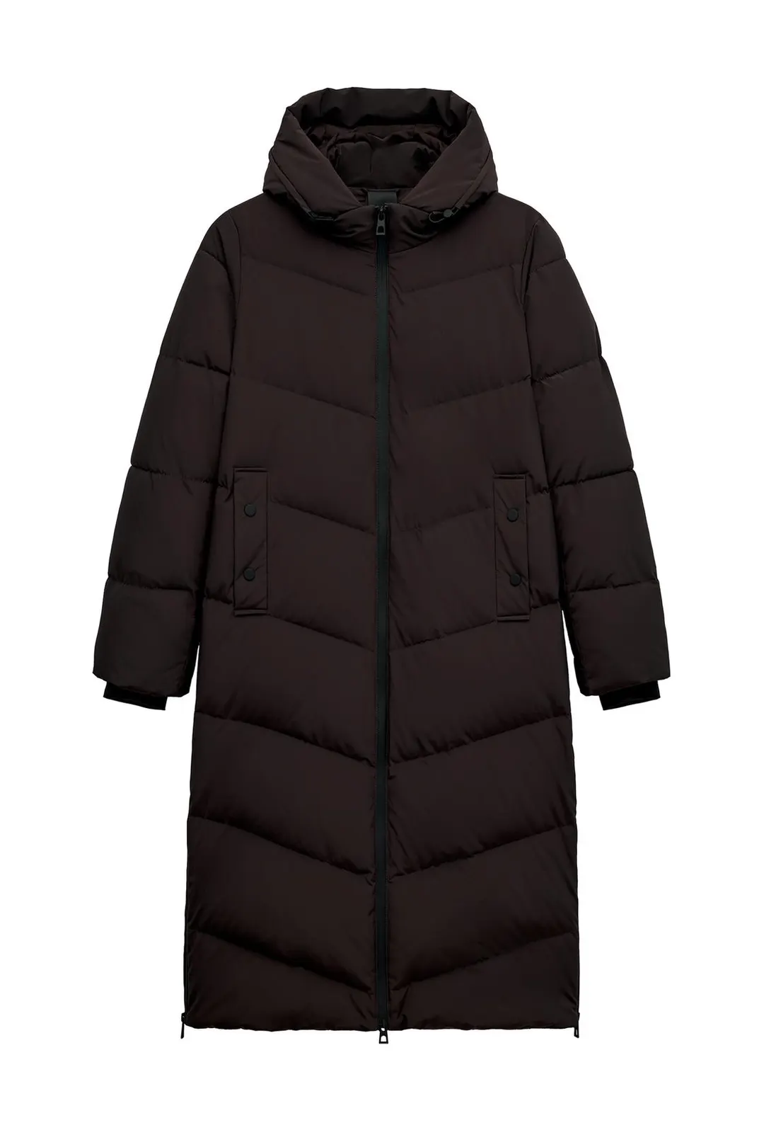 Стеганый анорак с наполнителем из 50% пуха и 50% пера, водоотталкивающий и ветрозащитный, Zara