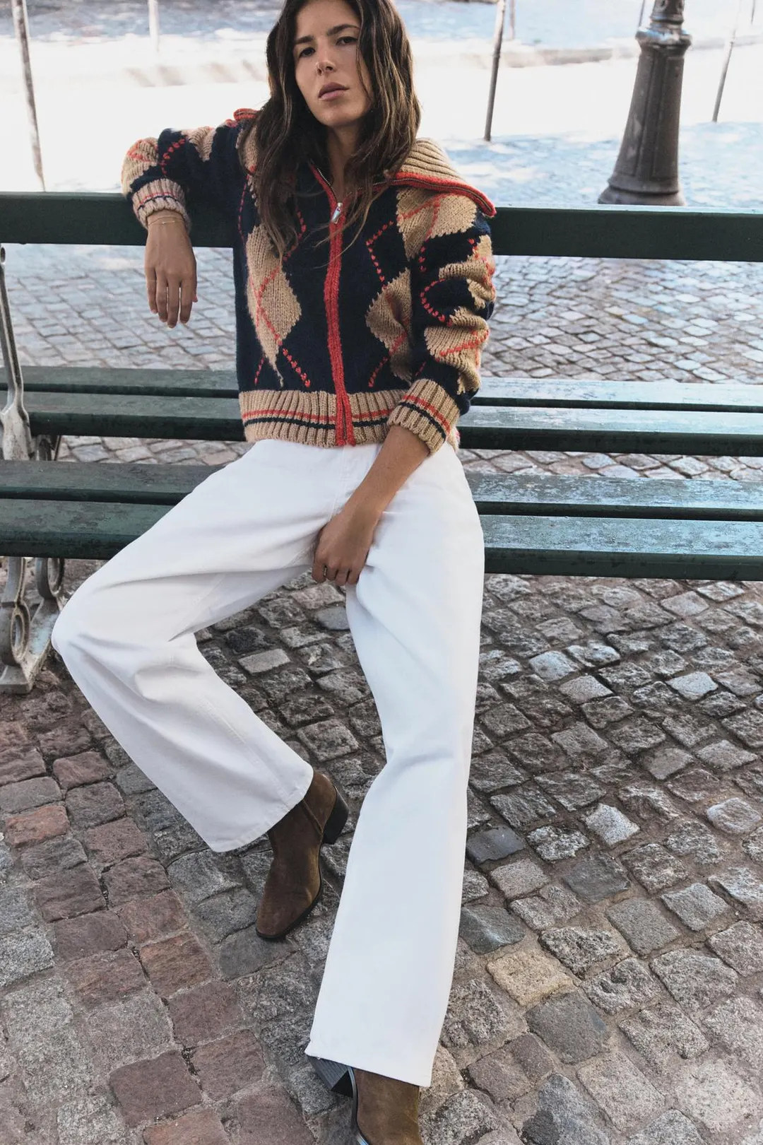 Ботильоны из замшевого спилка на каблуке, Zara