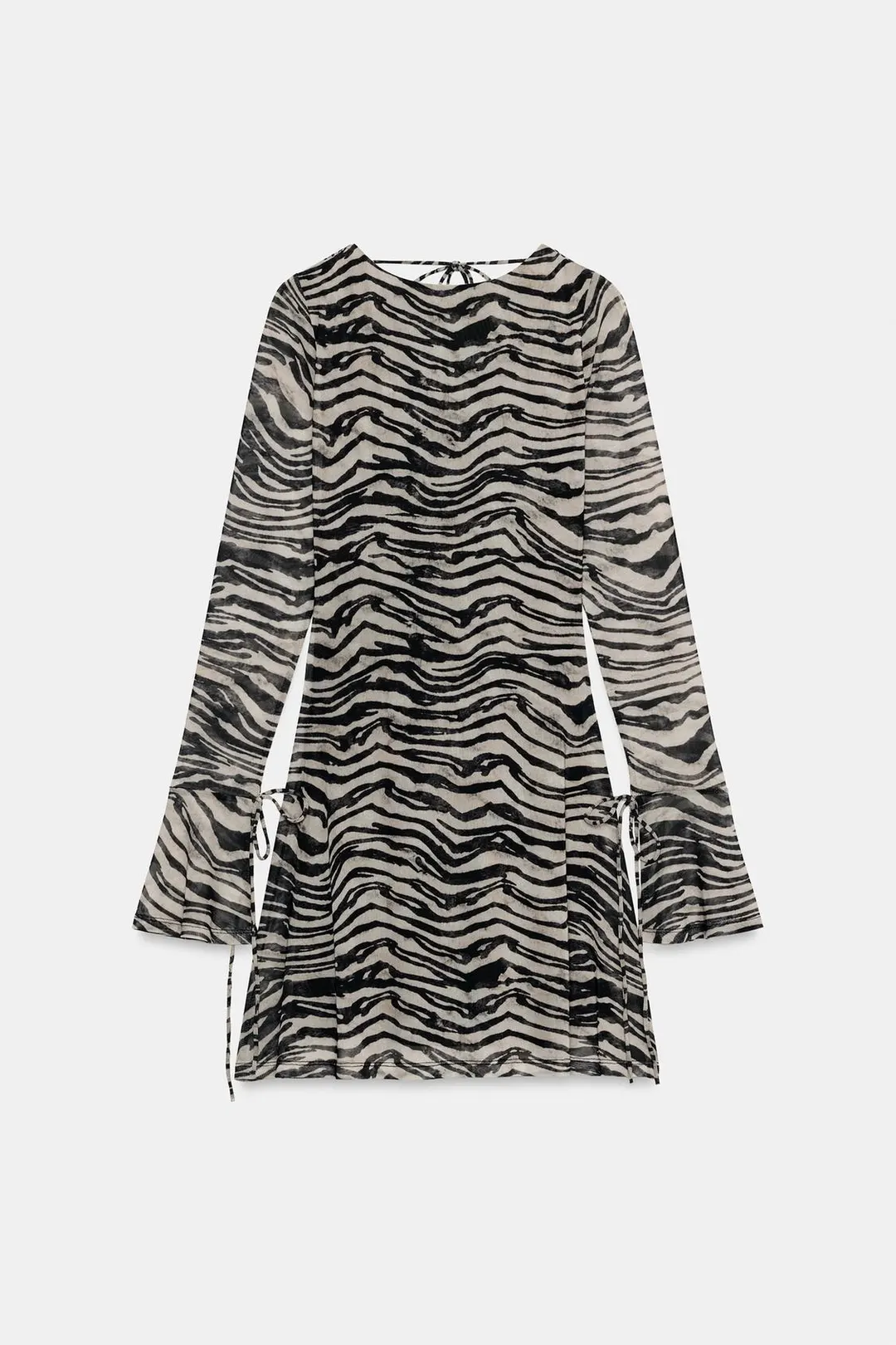 Платье из тюля с анималистичным принтом, Zara