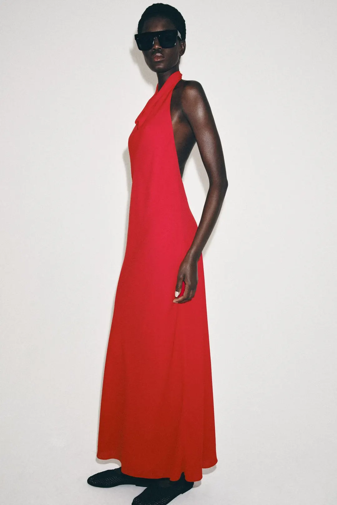 Платье с бретелью халтер ZW Collection, Zara