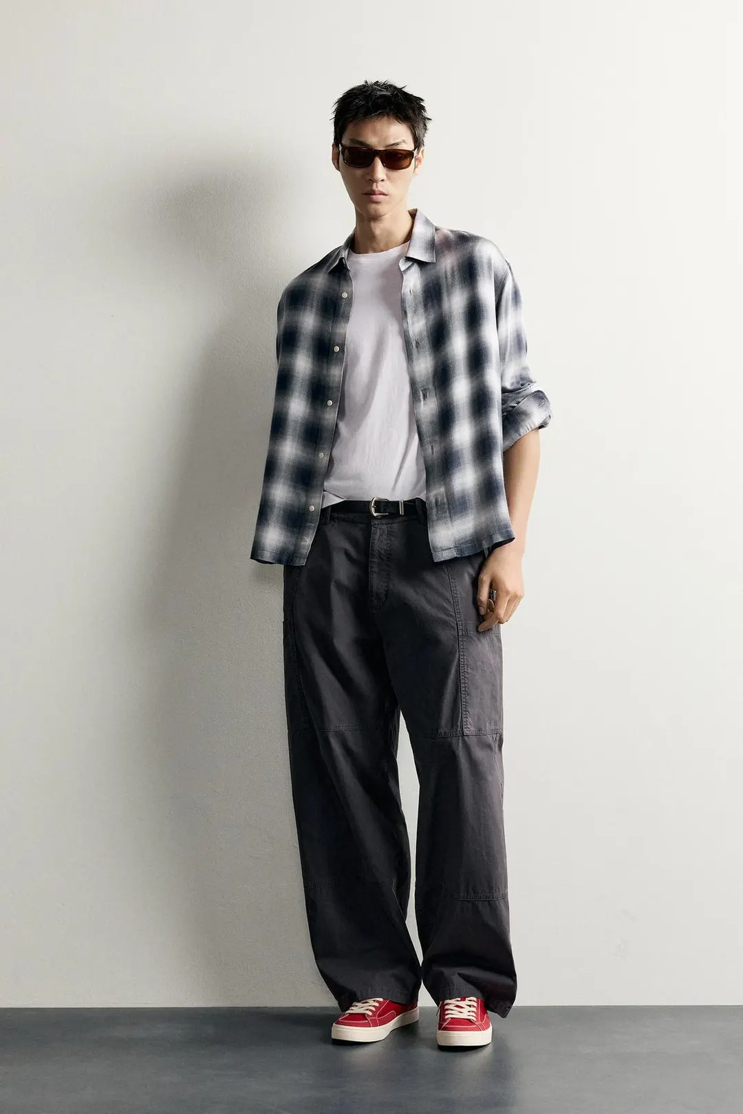 Рубашка струящаяся в клетку, Zara