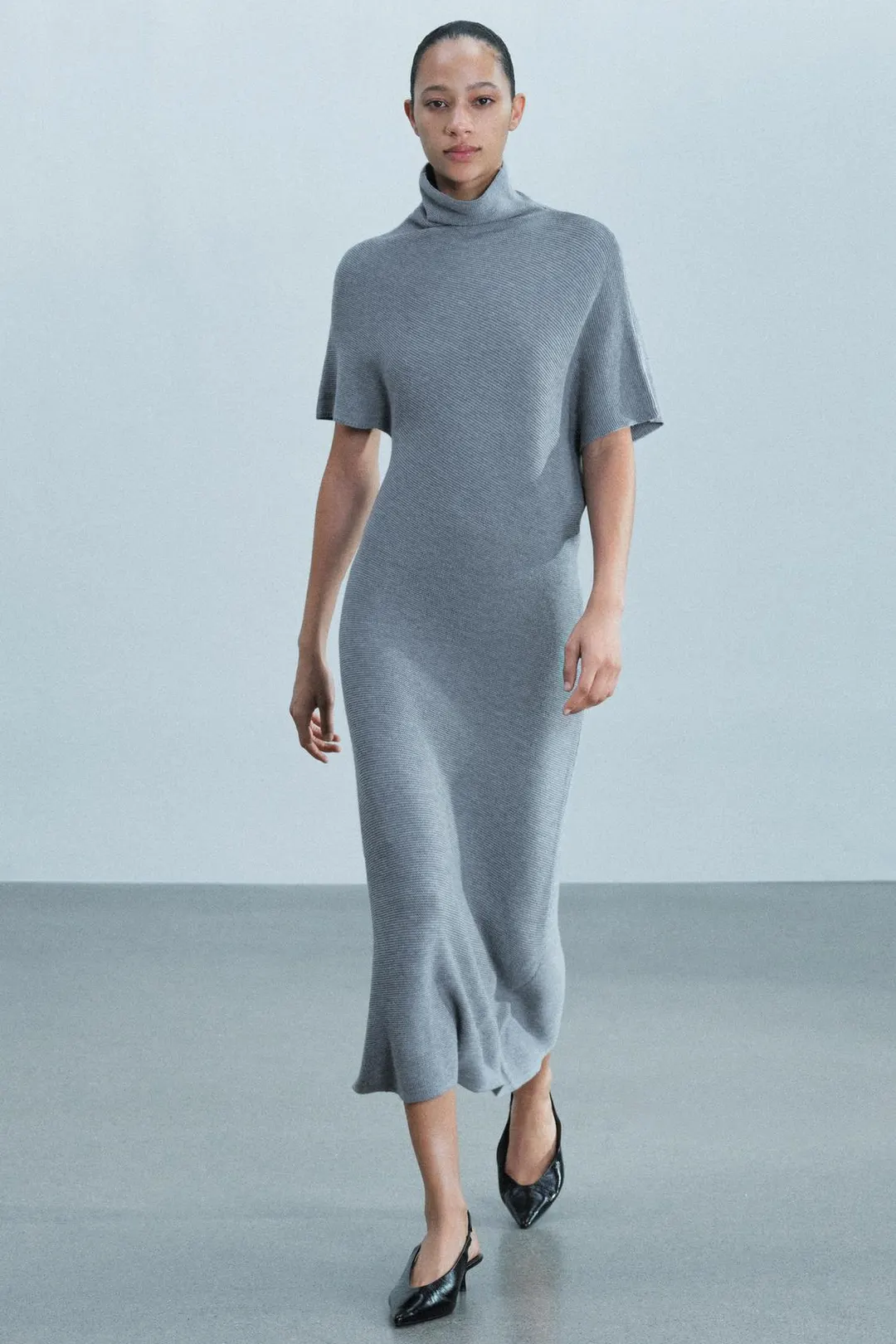 Длинное трикотажное платье, Zara