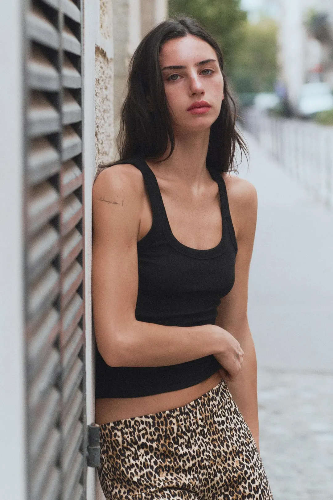 Брюки капри с анималистичным принтом, Zara