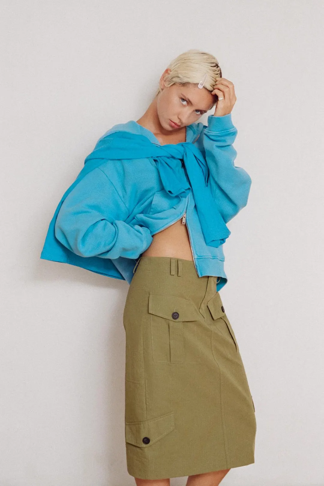 Юбка миди с карманами, Zara