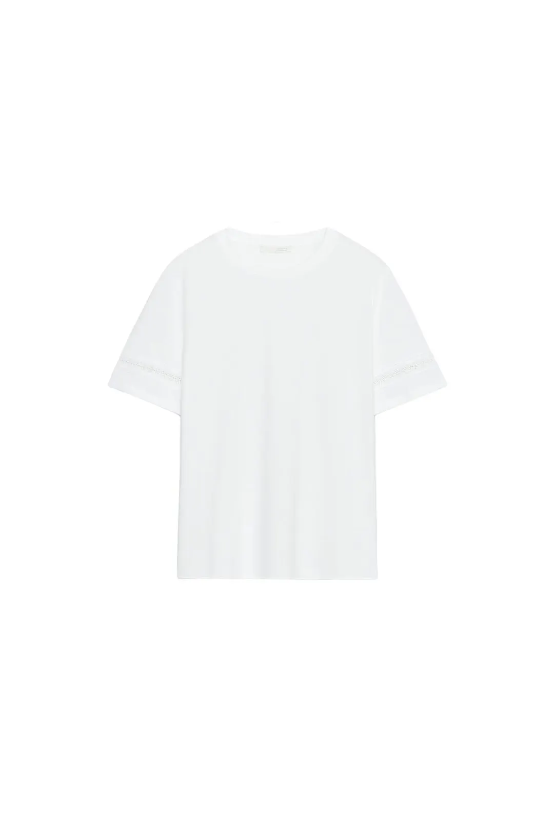 Футболка с короткими рукавами и отделкой, Zara