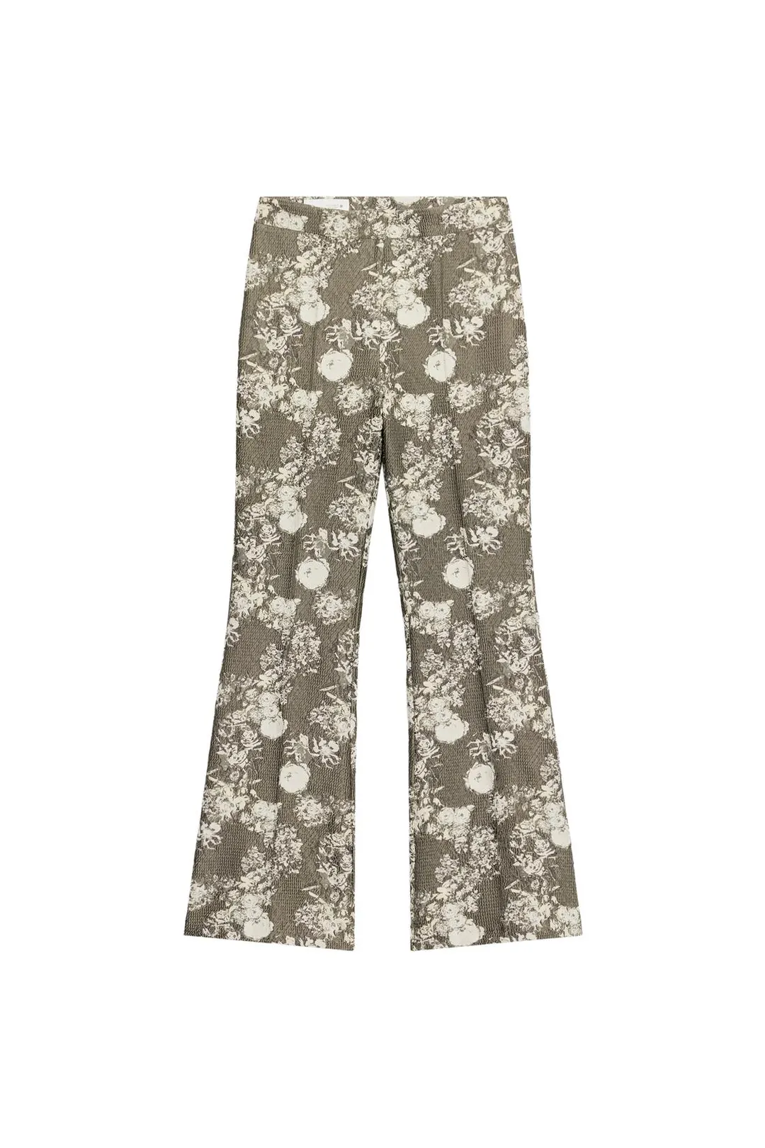 Брюки жаккардовые расклешенные, Zara