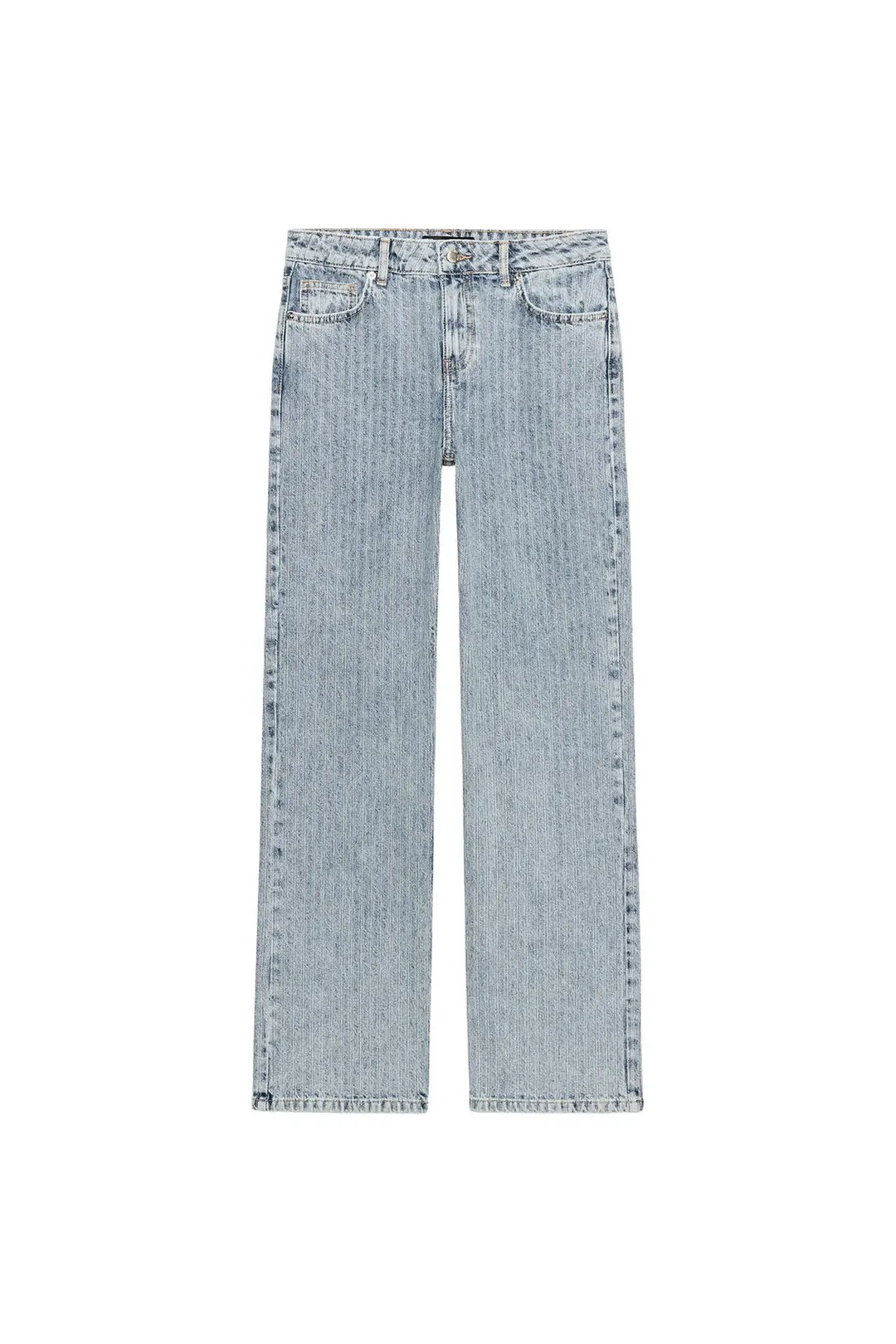 Прямые жаккардовые джинсы Z1975 со средней посадкой, Zara