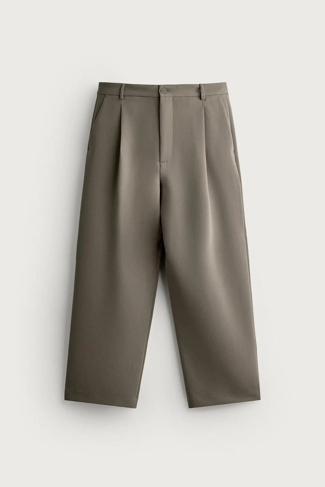 Брюки свободного кроя со складками, Zara
