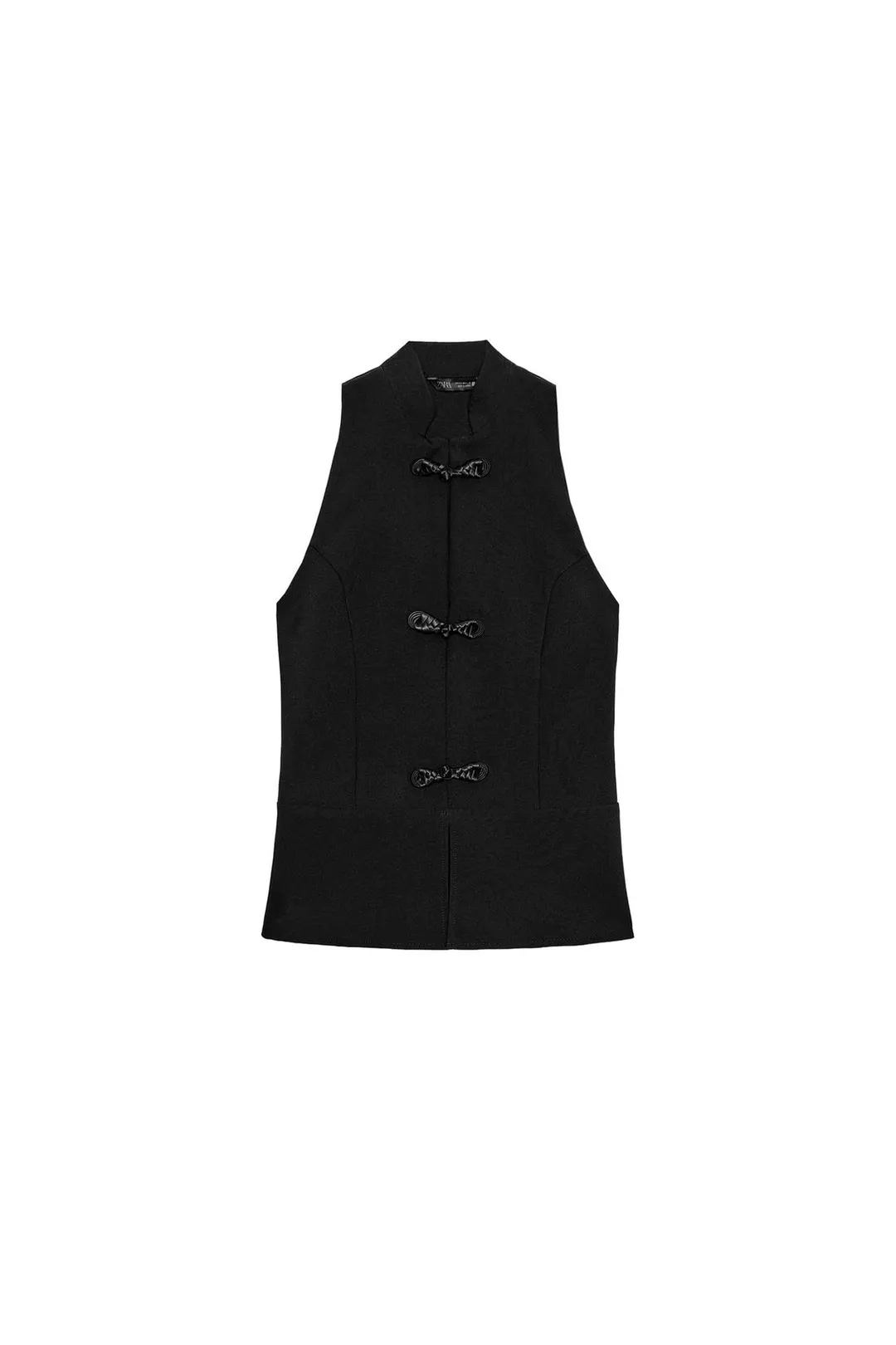 Топ с баской и застежкой на узелки, Zara