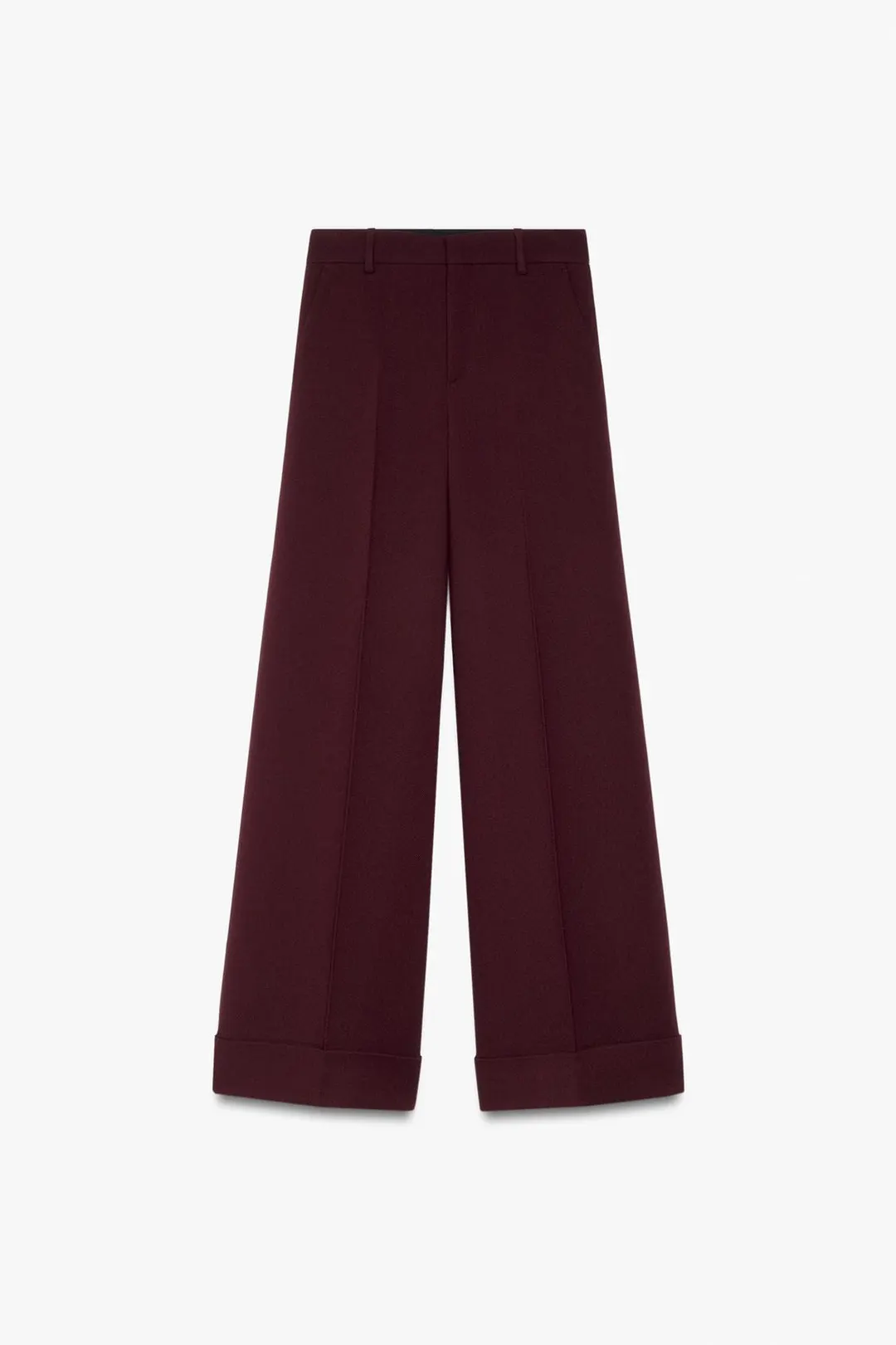Брюки прямого кроя с отворотами ZW Collection, Zara