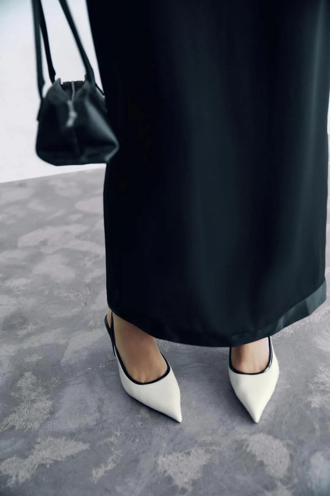 Туфли с открытой пяткой из комбинированных материалов, Zara