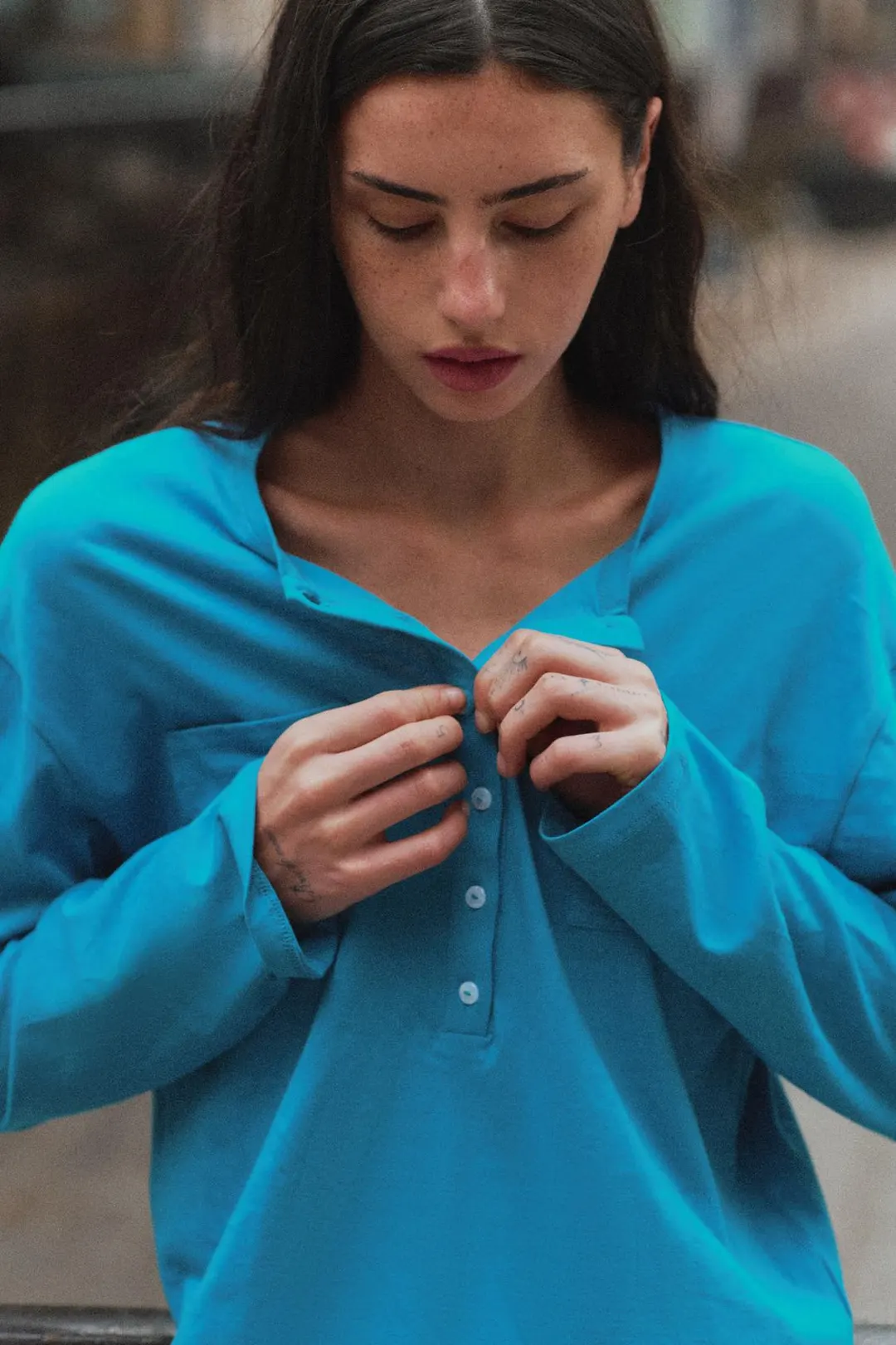 Футболка хенли с карманами, Zara