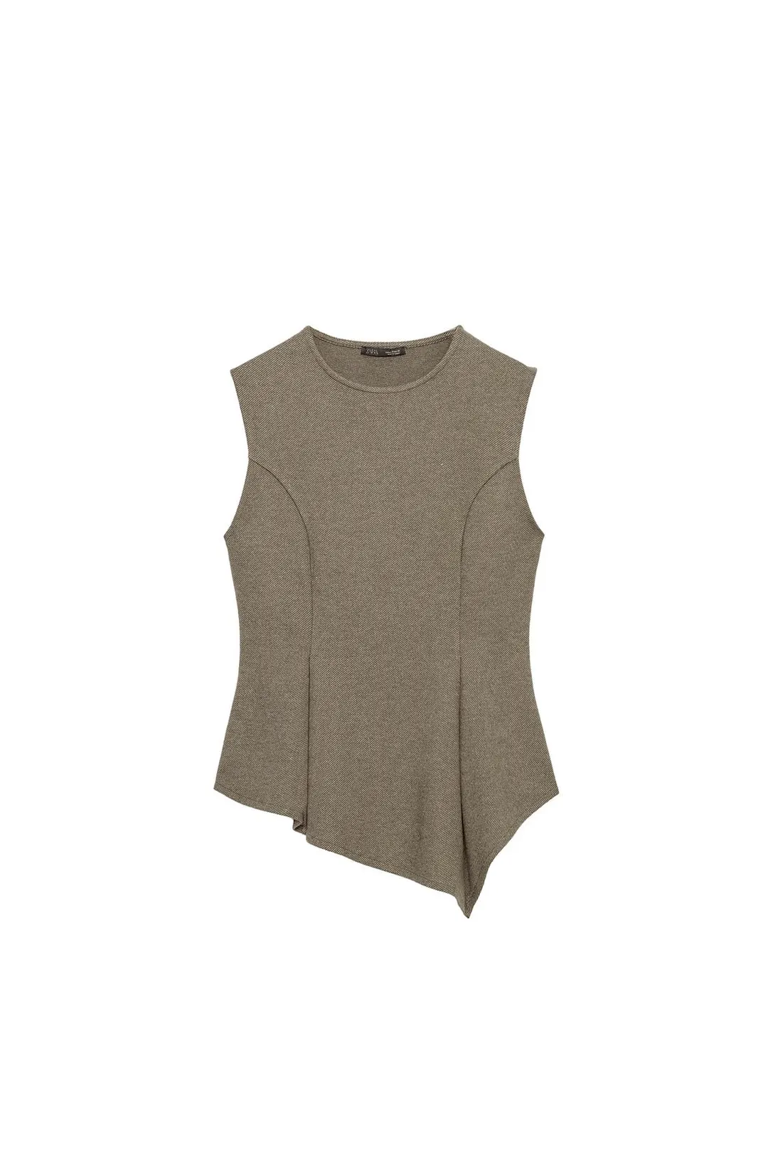 Мягкий топ с баской, Zara