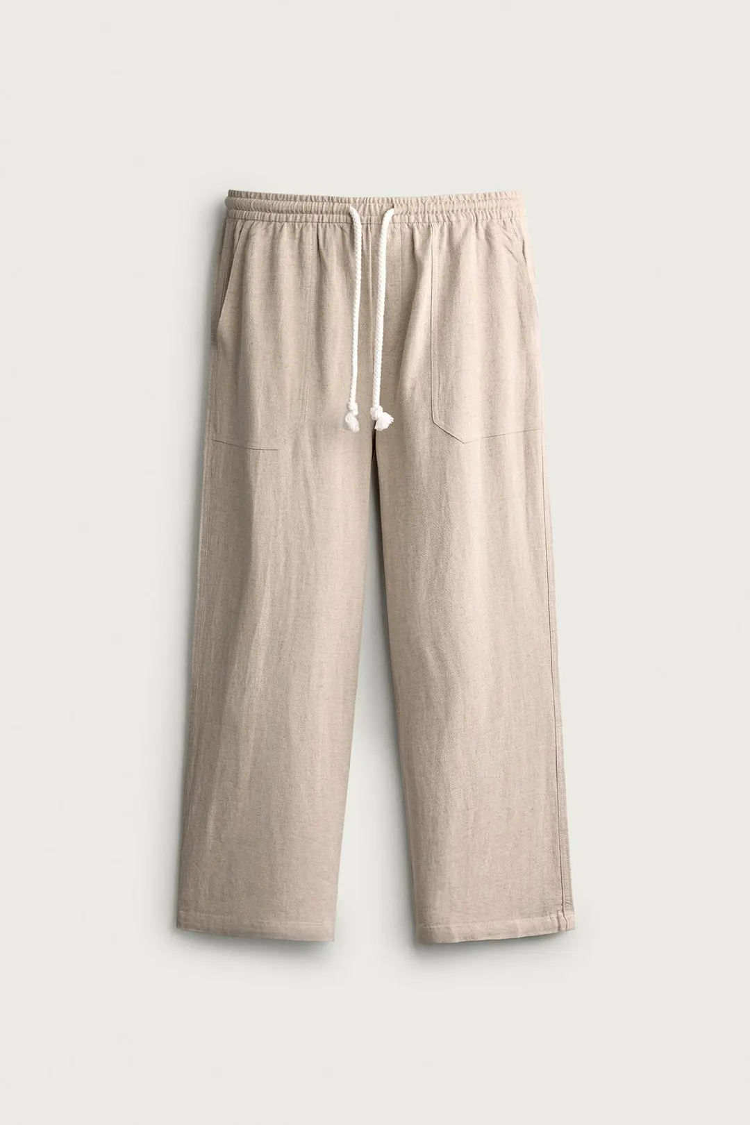 Брюки свободного кроя из вискозы и льна, Zara