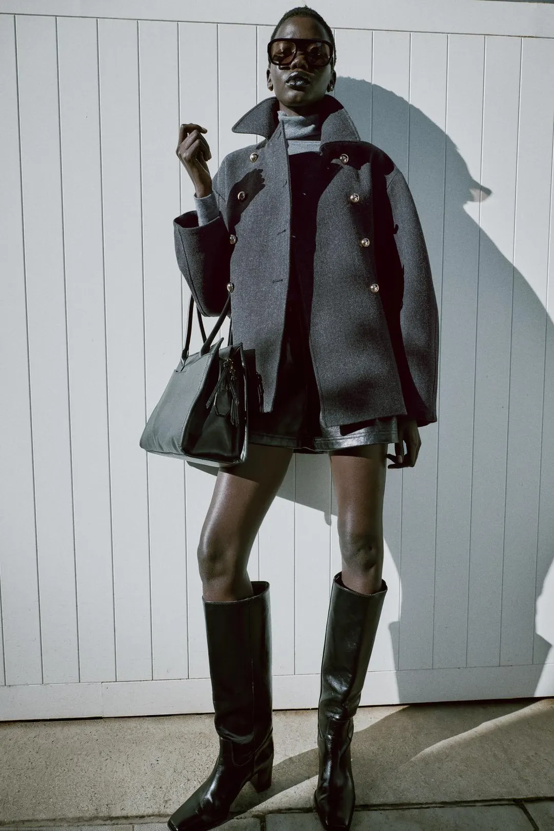 Мягкое короткое пальто с поясом, Zara