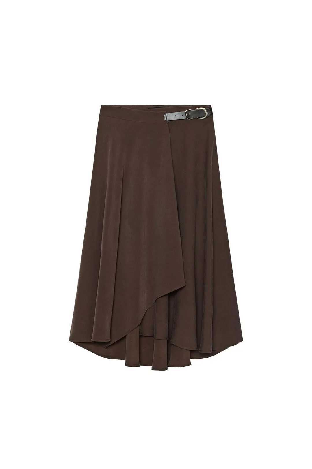 Юбка миди с запахом и пряжкой, Zara