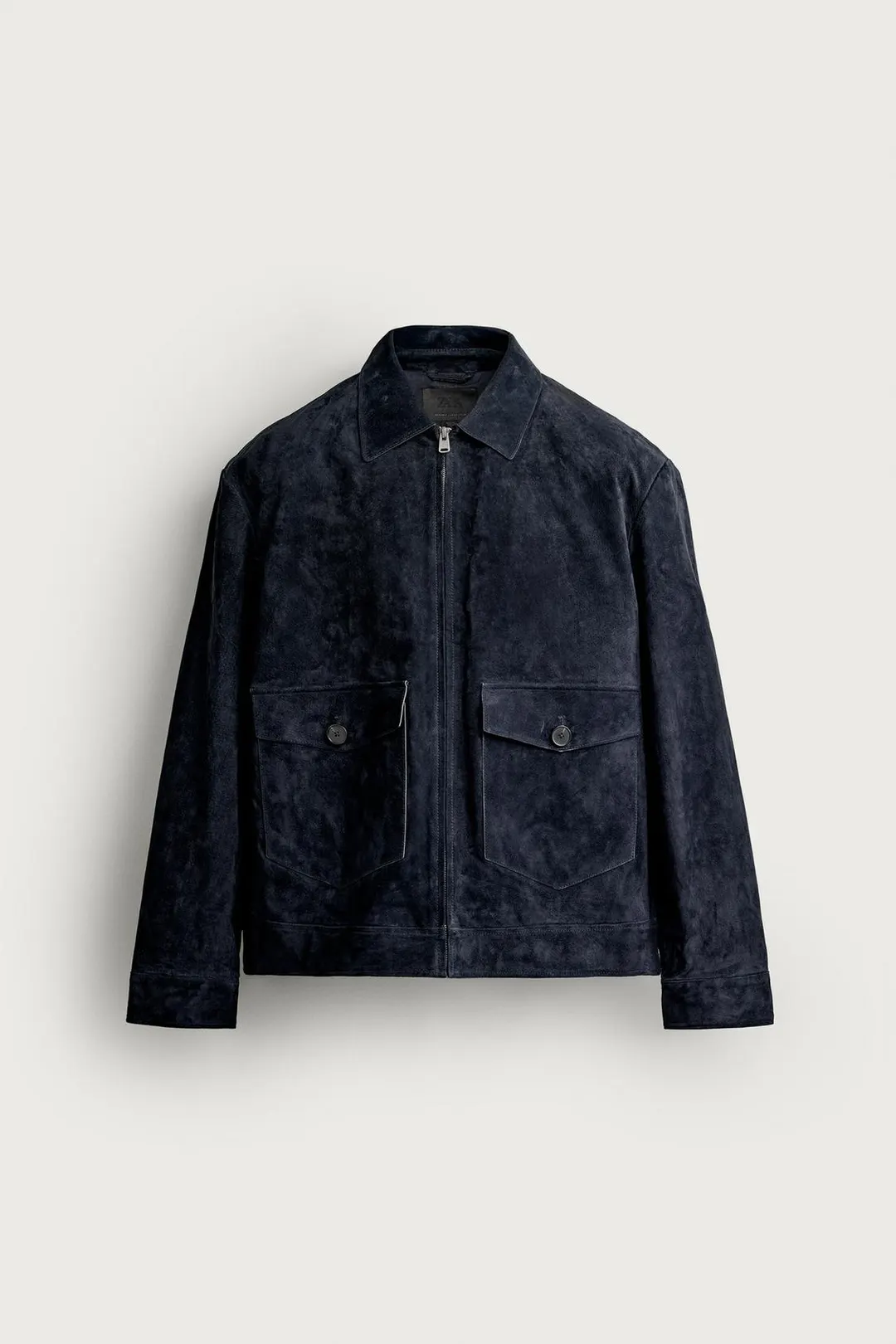 Куртка прямого кроя из кожи под замшу, Zara